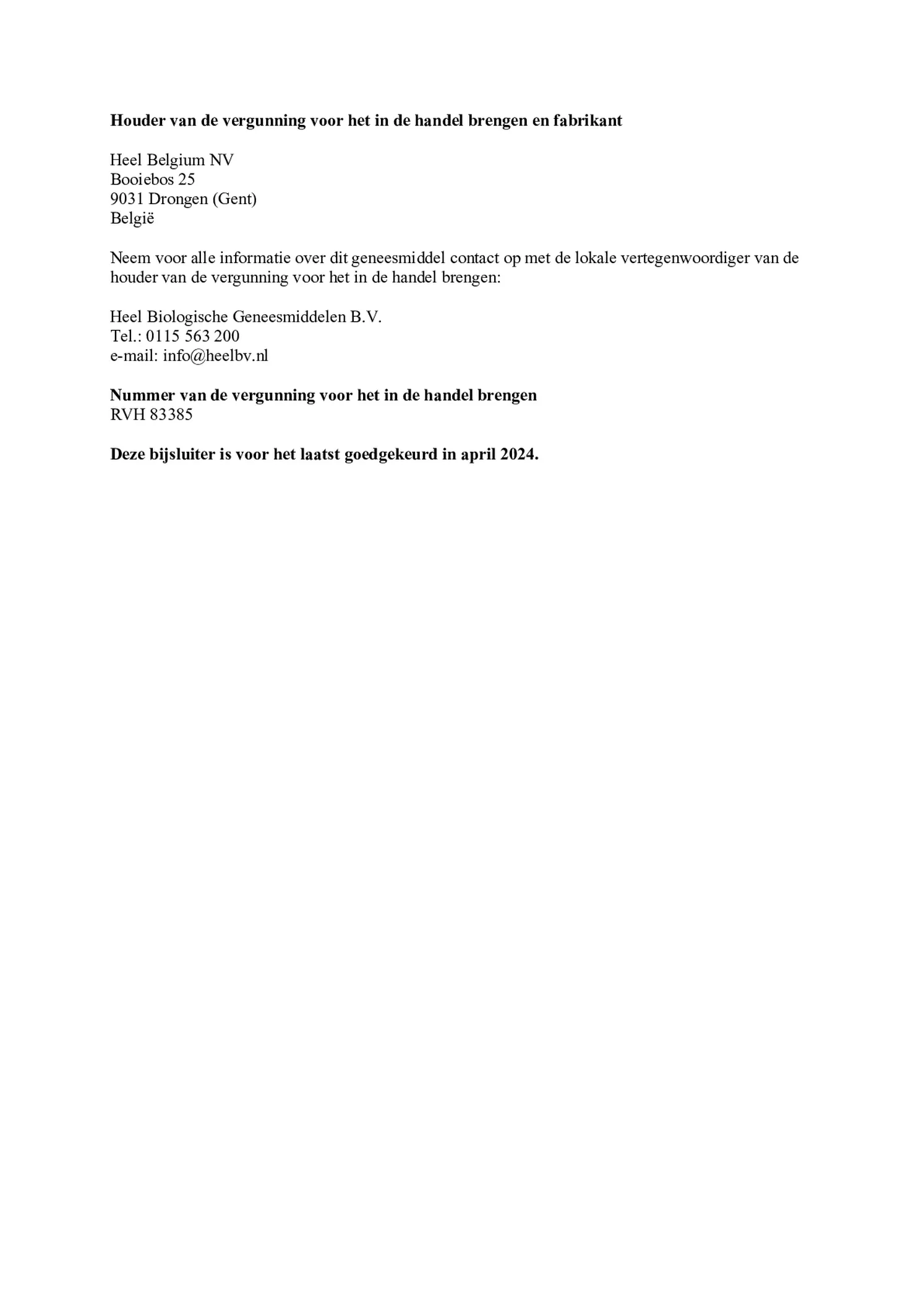 Chelidonium-Homaccord N afbeelding van document #4, bijsluiter