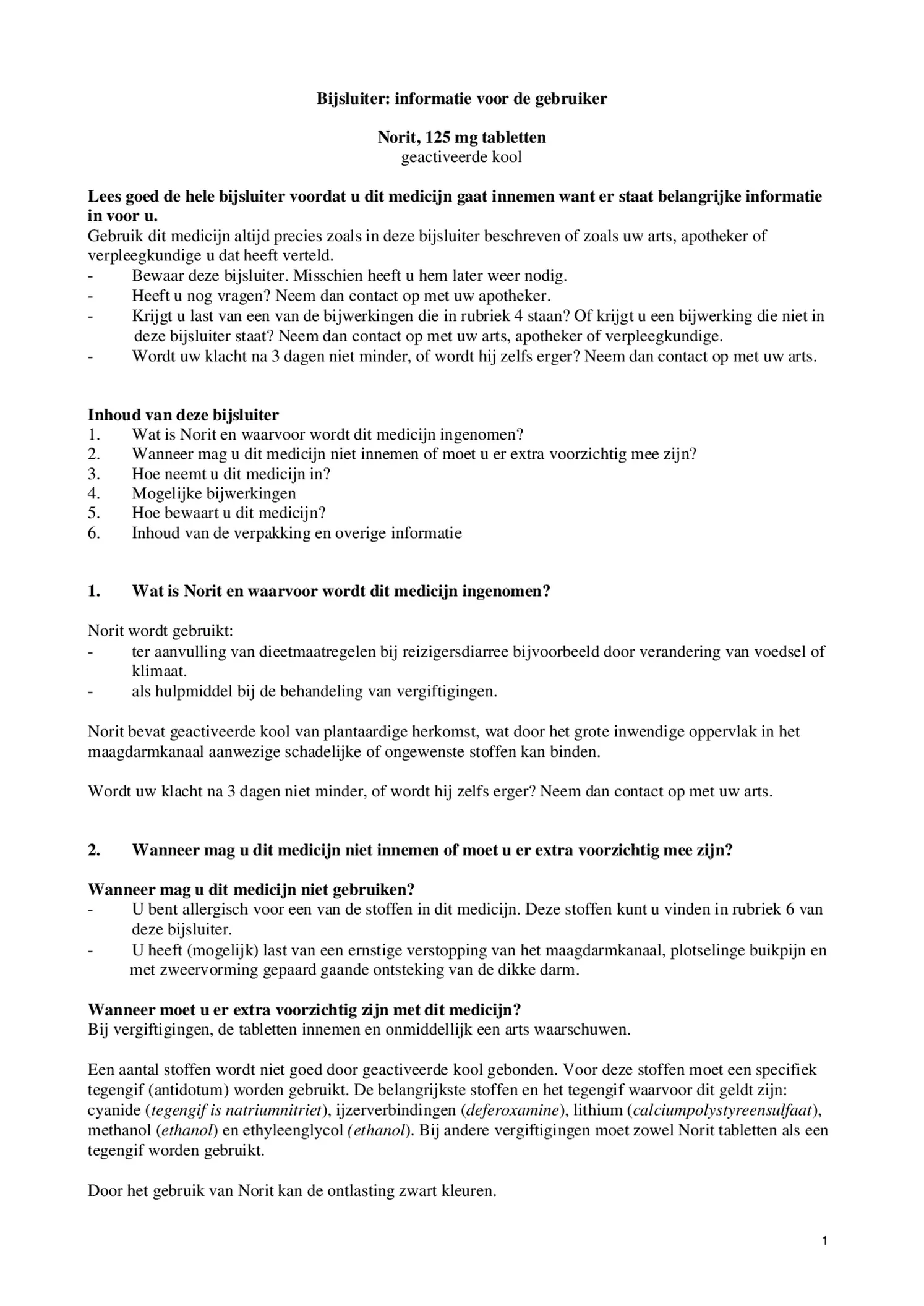 Tabletten 125mg afbeelding van document #1, bijsluiter