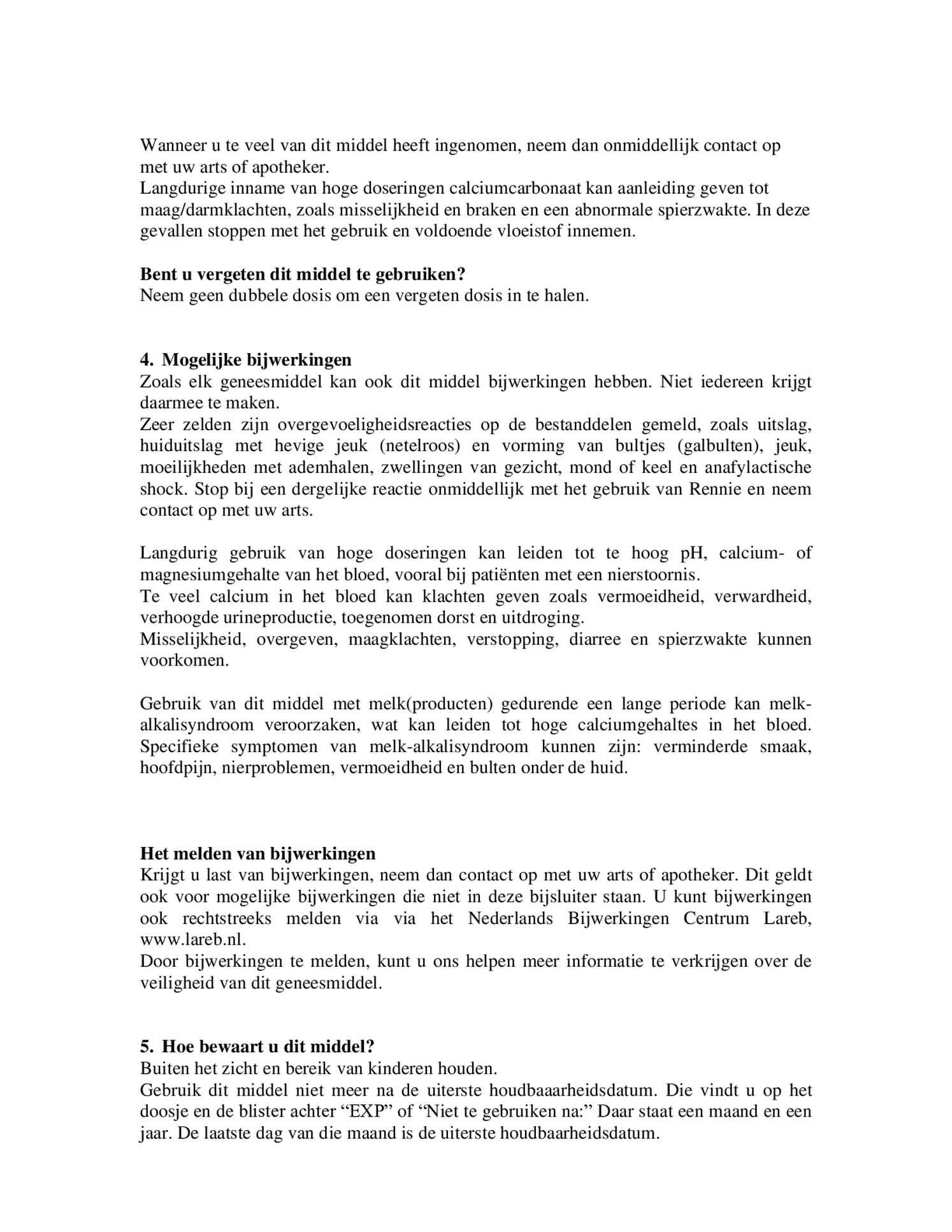 Pepermunt kauwtabletten bij brandend maagzuur afbeelding van document #4, bijsluiter