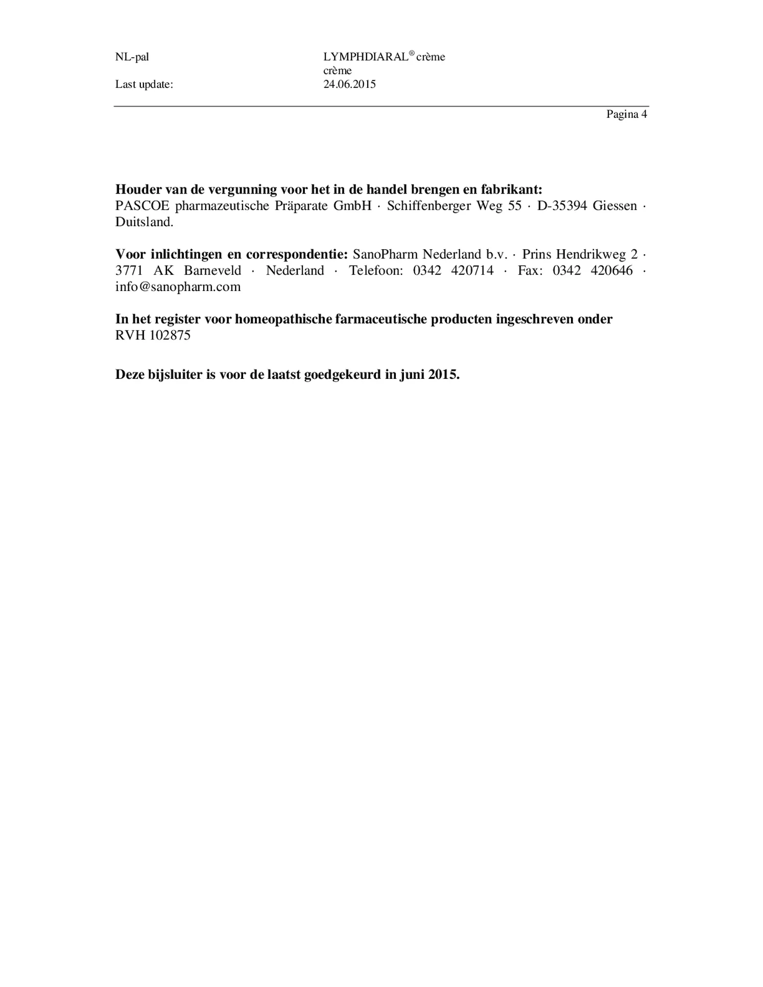 Lymphdiaral Zalf afbeelding van document #4, bijsluiter