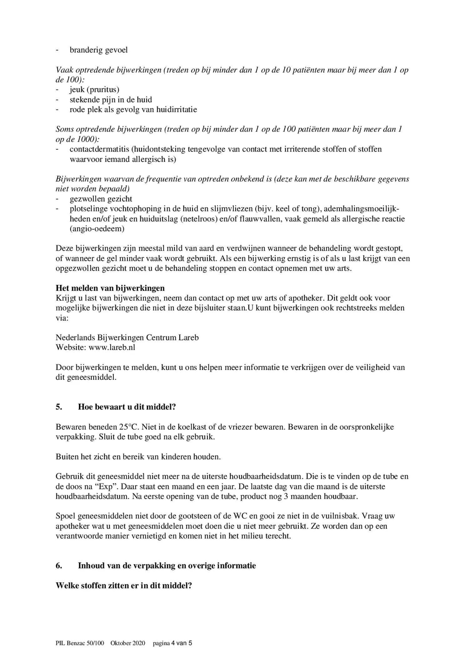 Gel bij Jeugdpuistjes 50 mg/ml afbeelding van document #4, bijsluiter