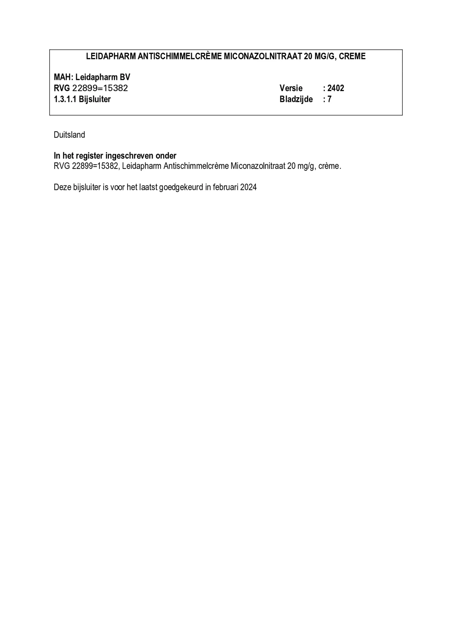 Miconazolnitraatcreme afbeelding van document #7, bijsluiter