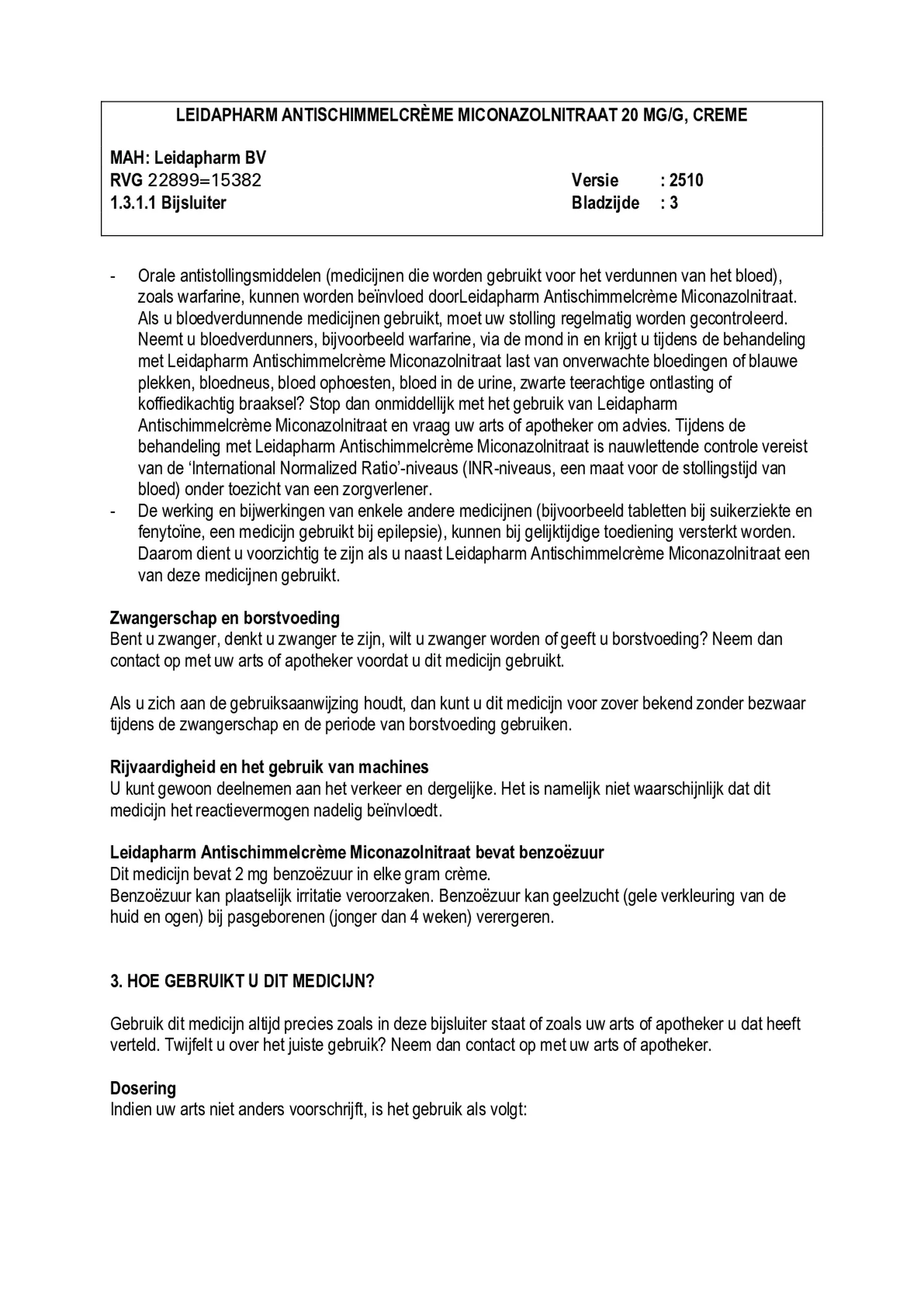 Miconazolnitraatcreme afbeelding van document #3, bijsluiter