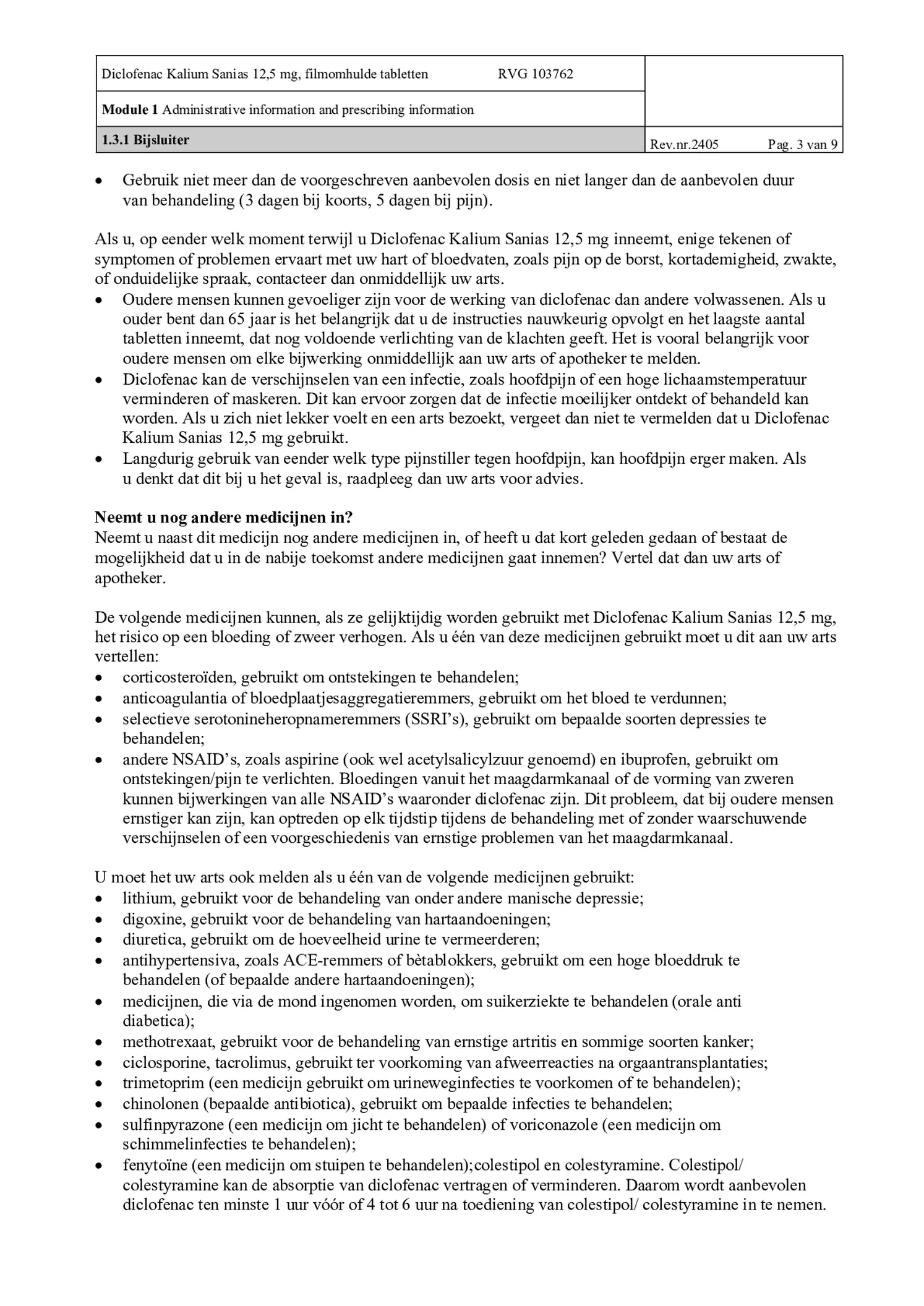 Diclofenac Kalium 12.5mg afbeelding van document #3, bijsluiter