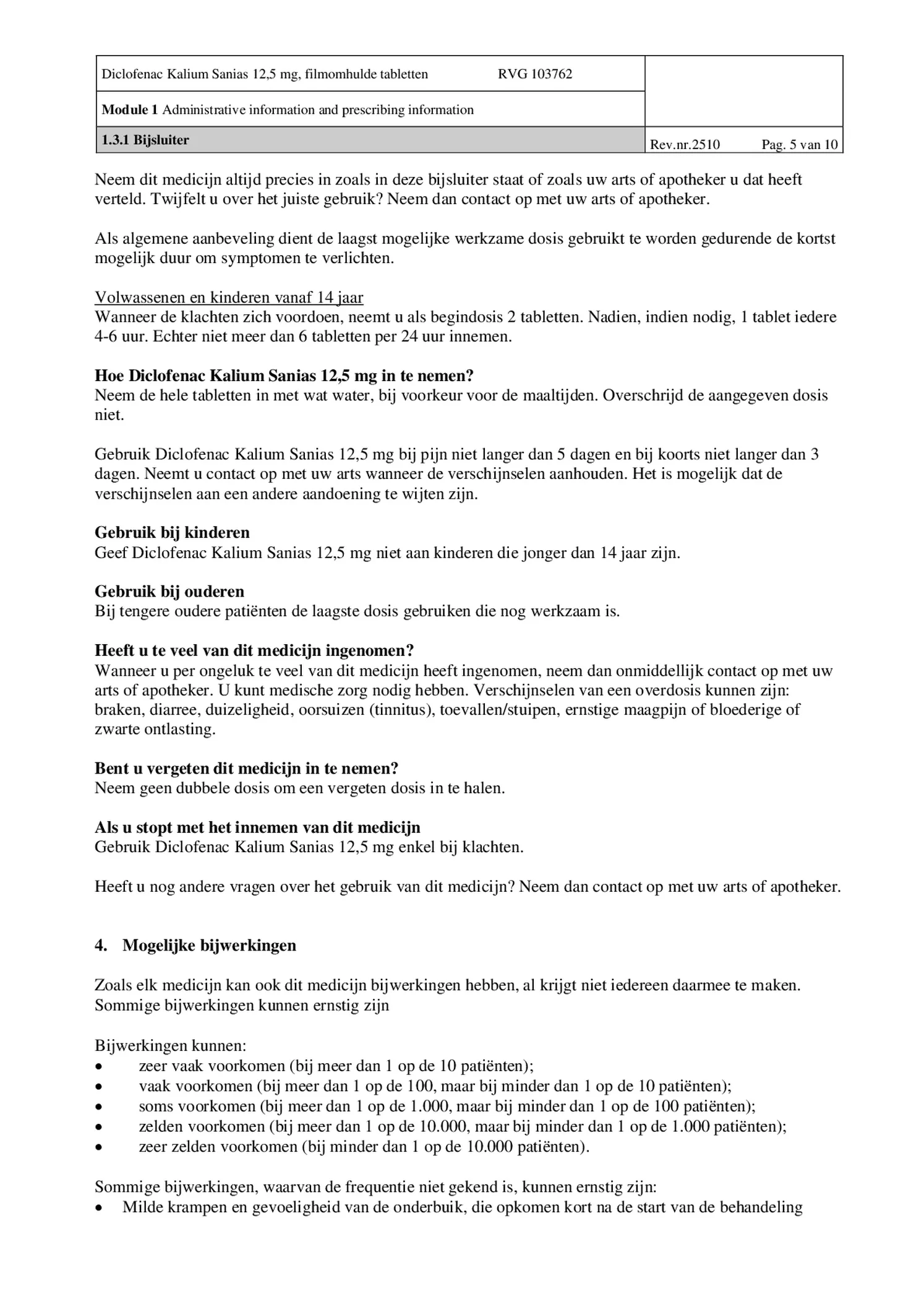 Diclofenac Kalium 12.5mg afbeelding van document #5, bijsluiter