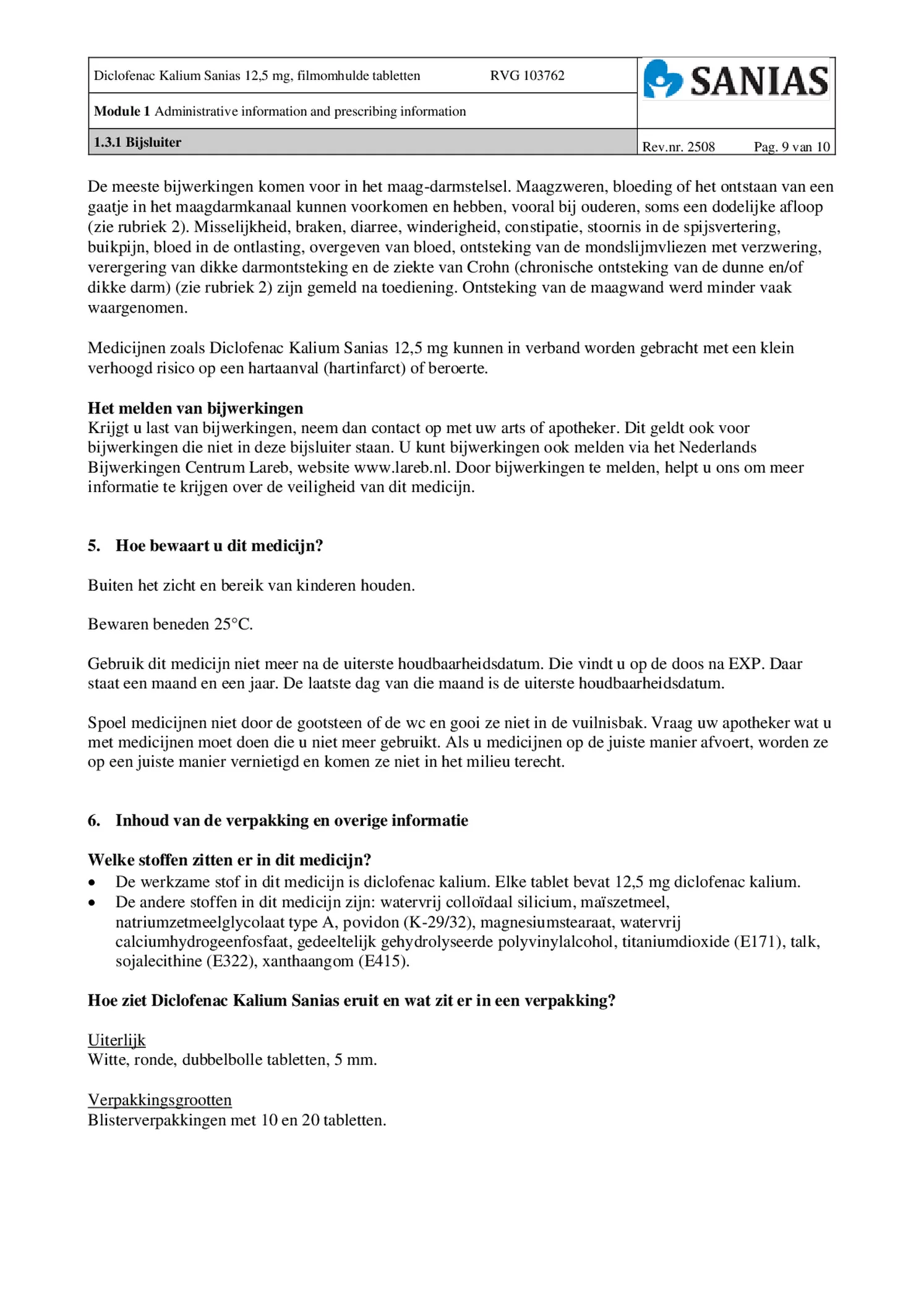Diclofenac Kalium 12.5mg afbeelding van document #9, bijsluiter