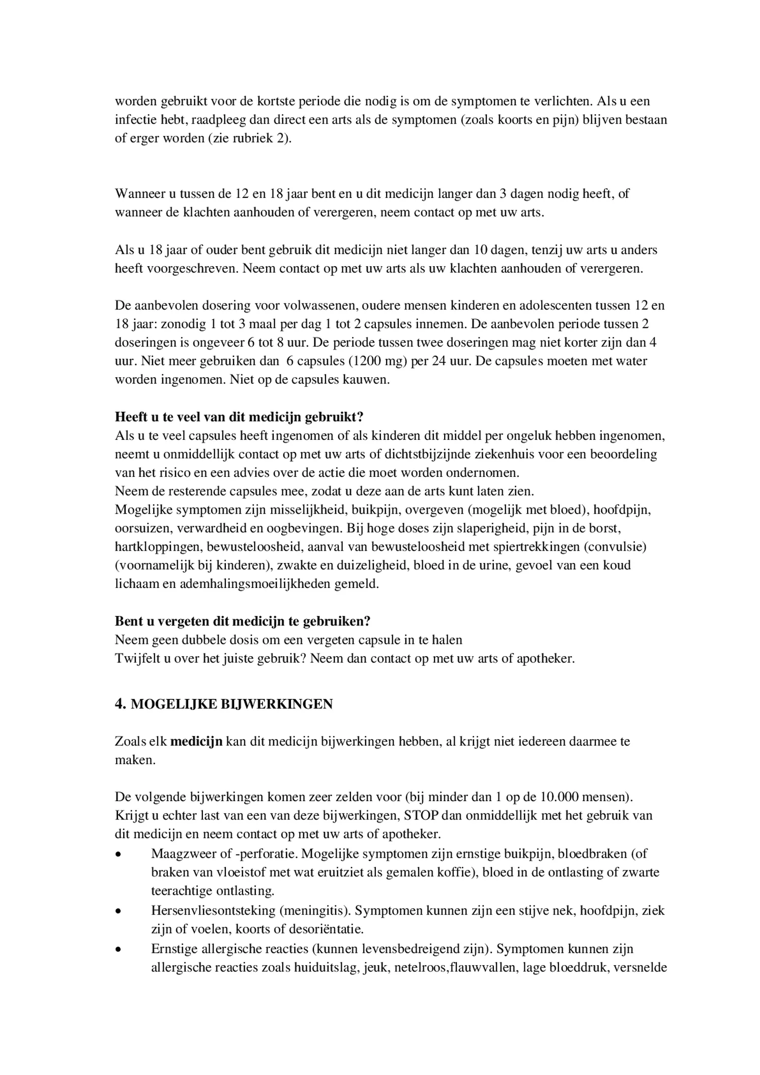 Advil Reliva Liquid Capsules 200 mg - voor pijn en koorts afbeelding van document #5, bijsluiter