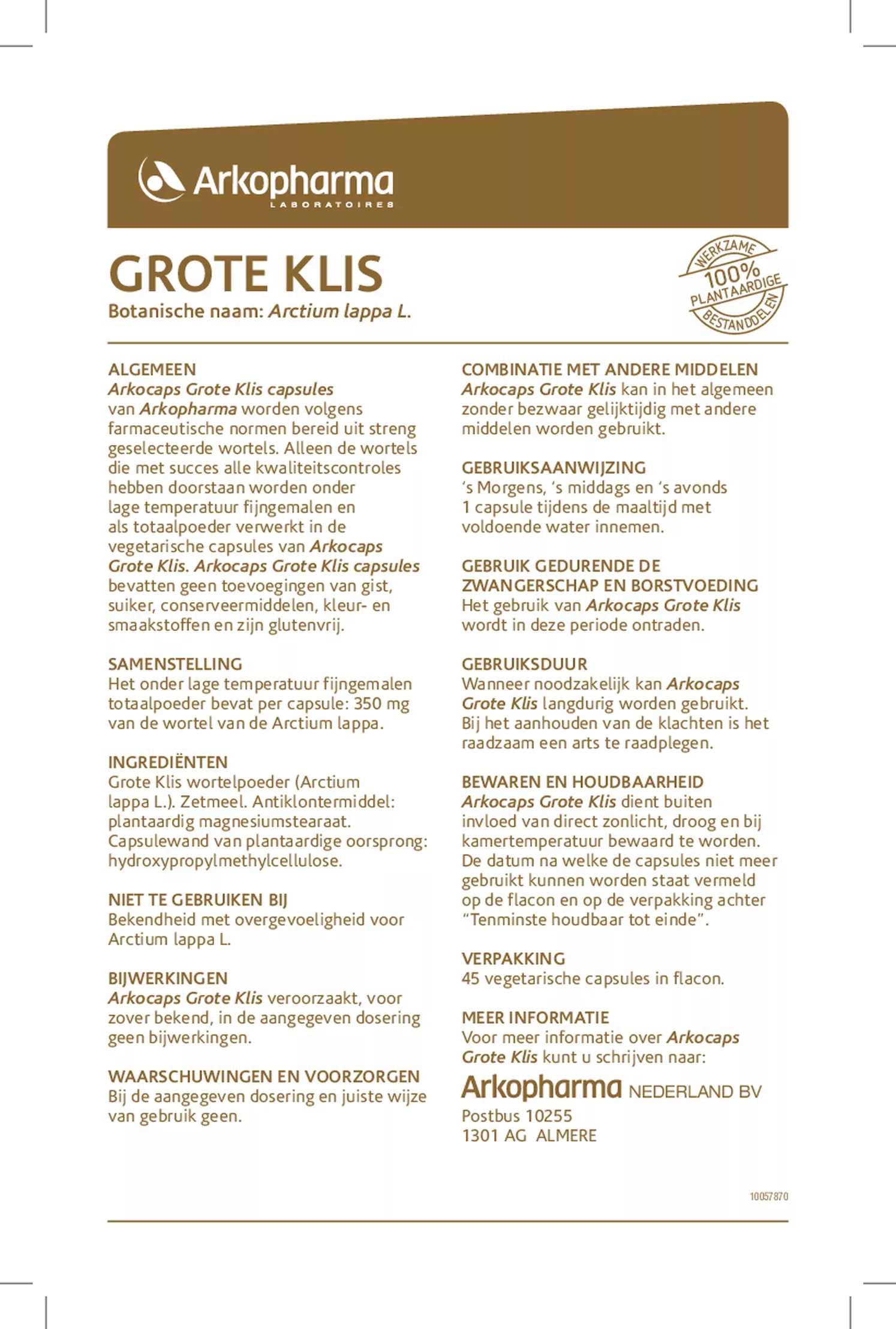 Grote Klis Capsules afbeelding van document #1, gebruiksaanwijzing
