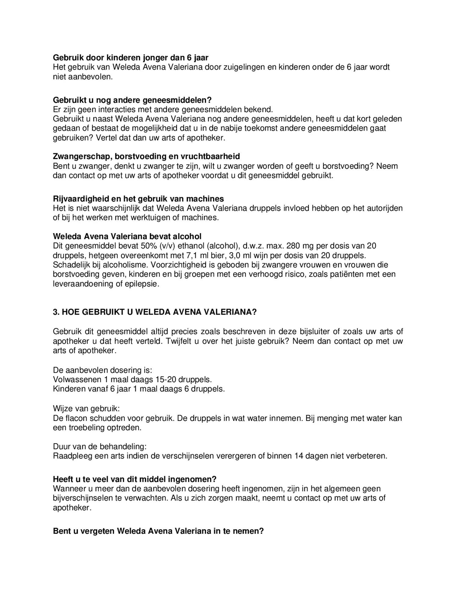 Avena Valeriana afbeelding van document #2, bijsluiter