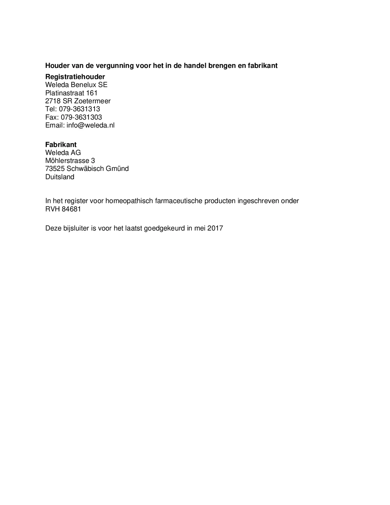 Avena Valeriana afbeelding van document #4, bijsluiter