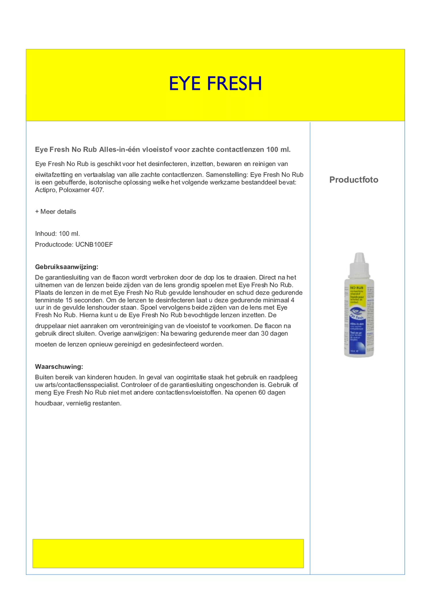 Lenzenvloeistof Alles-In-1 No Rub afbeelding van document #1, informatiefolder