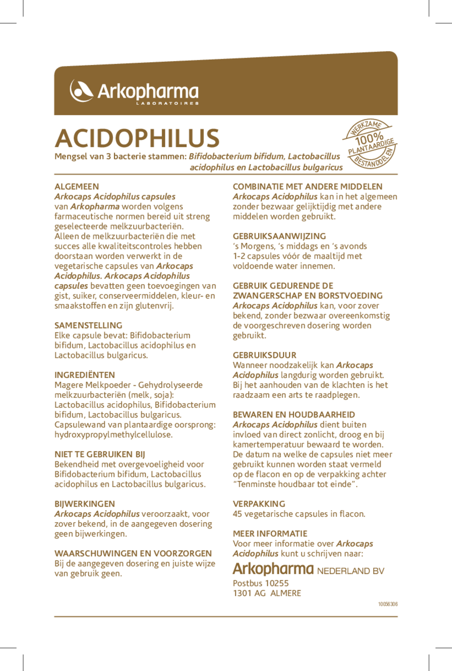 Acidophilus Complex Capsules afbeelding van document #1, gebruiksaanwijzing