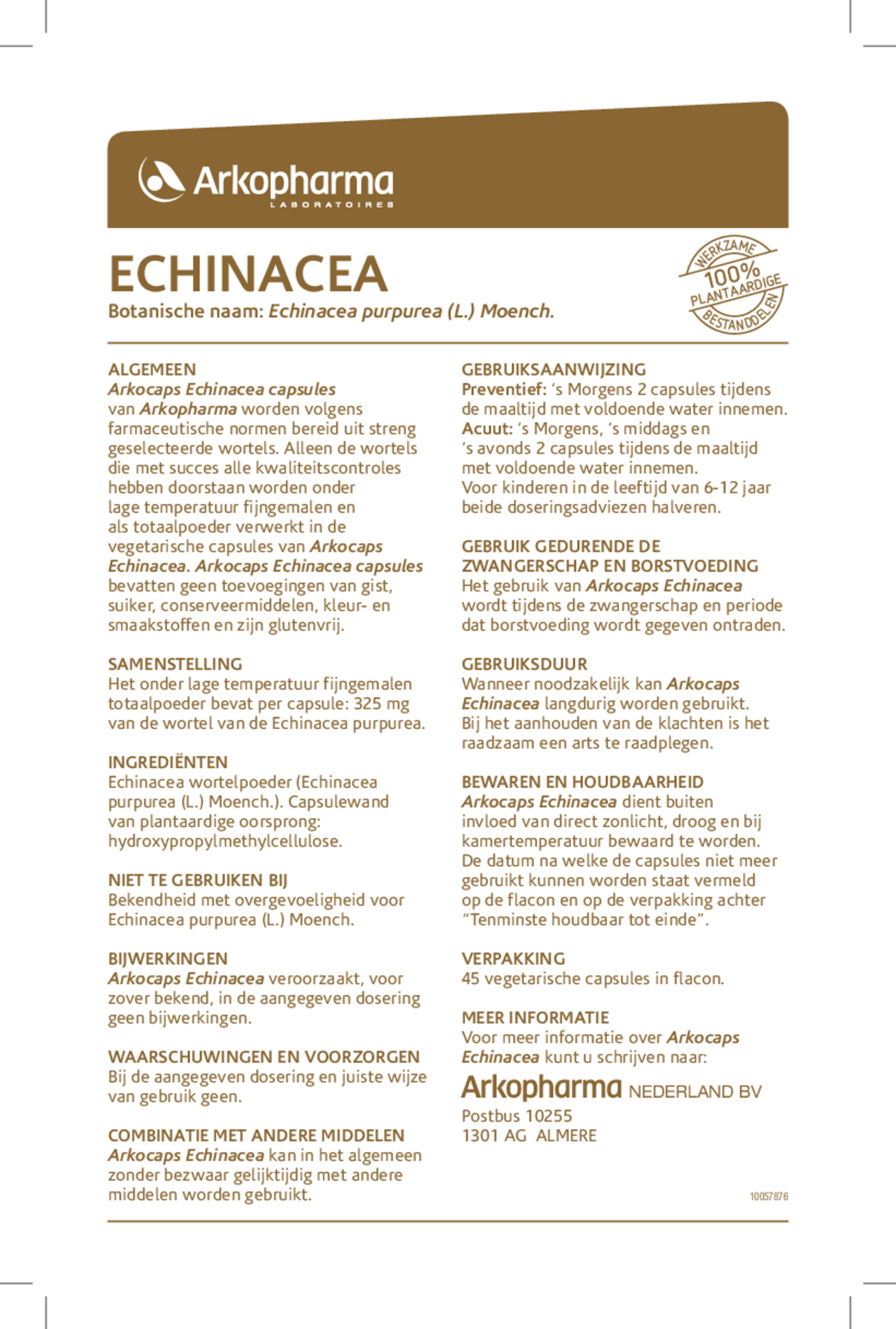 Echinacea Capsules afbeelding van document #1, gebruiksaanwijzing