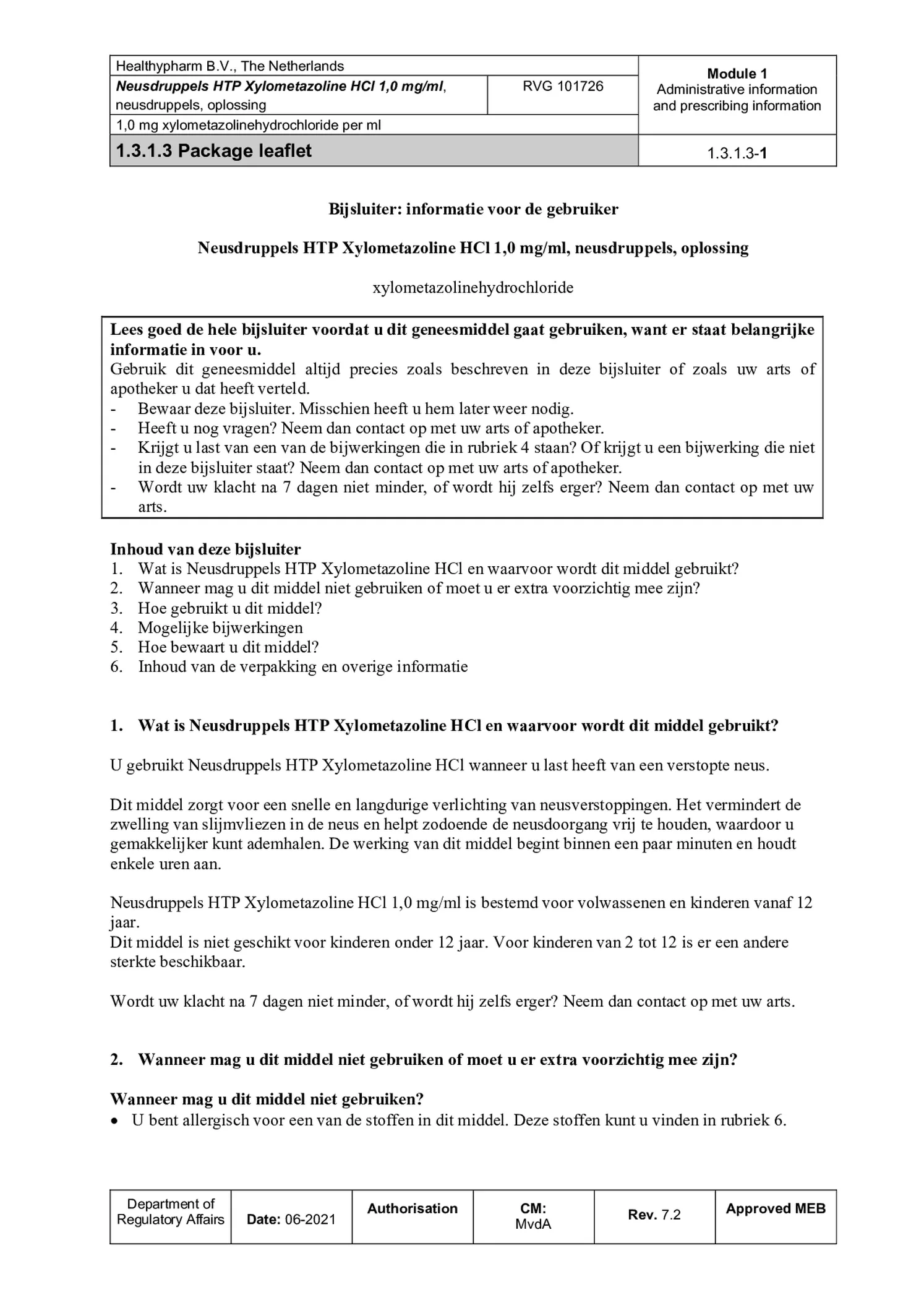 Neusdruppels 1.0mg/ml afbeelding van document #1, bijsluiter