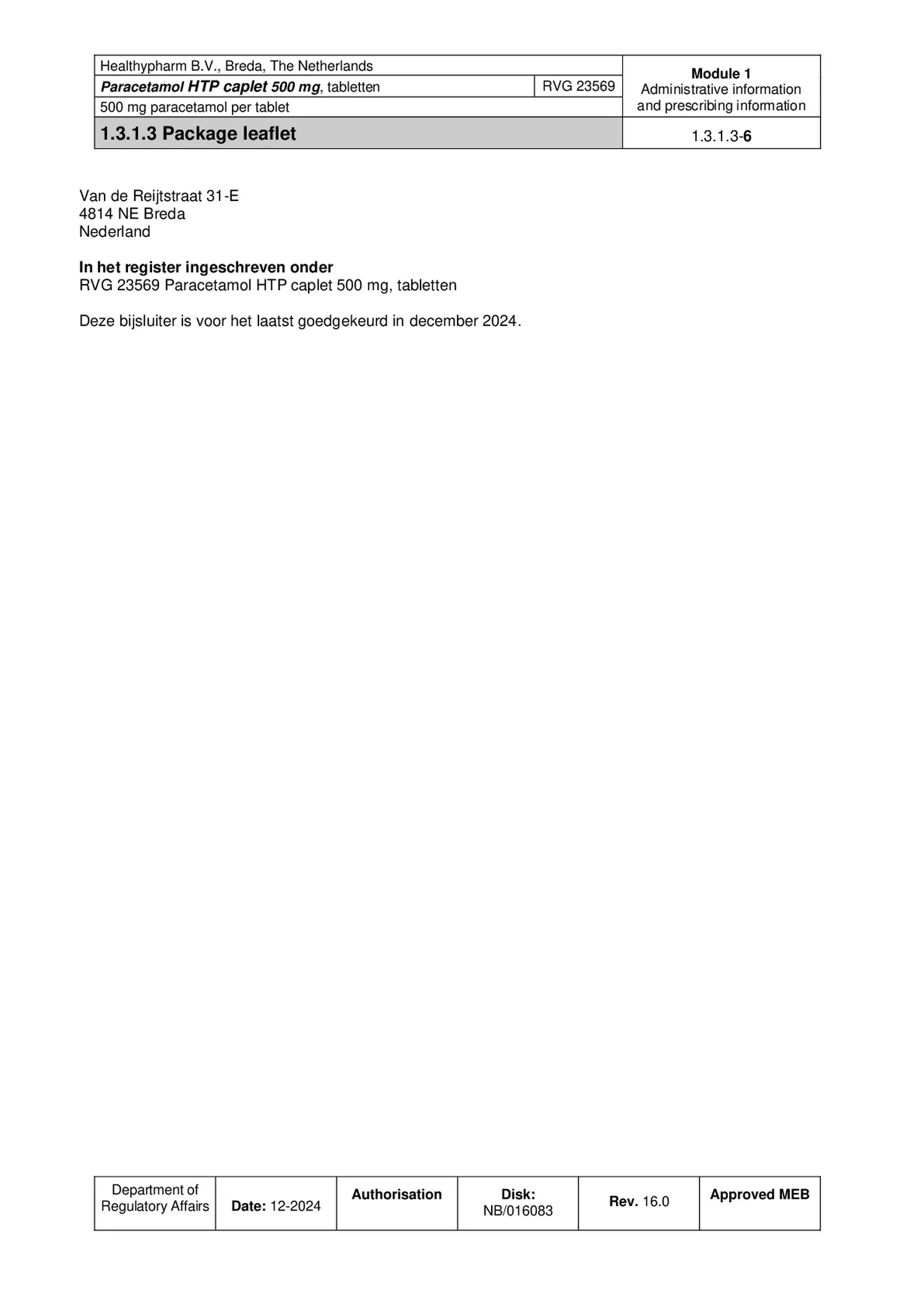 Paracetamol 500mg Caplet afbeelding van document #6, bijsluiter
