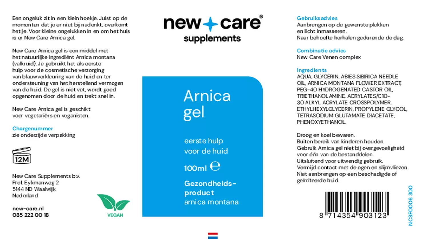 Arnica Gel afbeelding van document #1, gebruiksaanwijzing