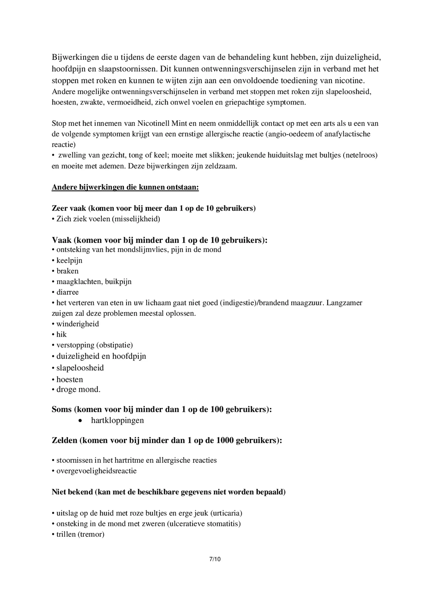 Zuigtablet Mint 2 mg - voor stoppen met roken afbeelding van document #7, bijsluiter