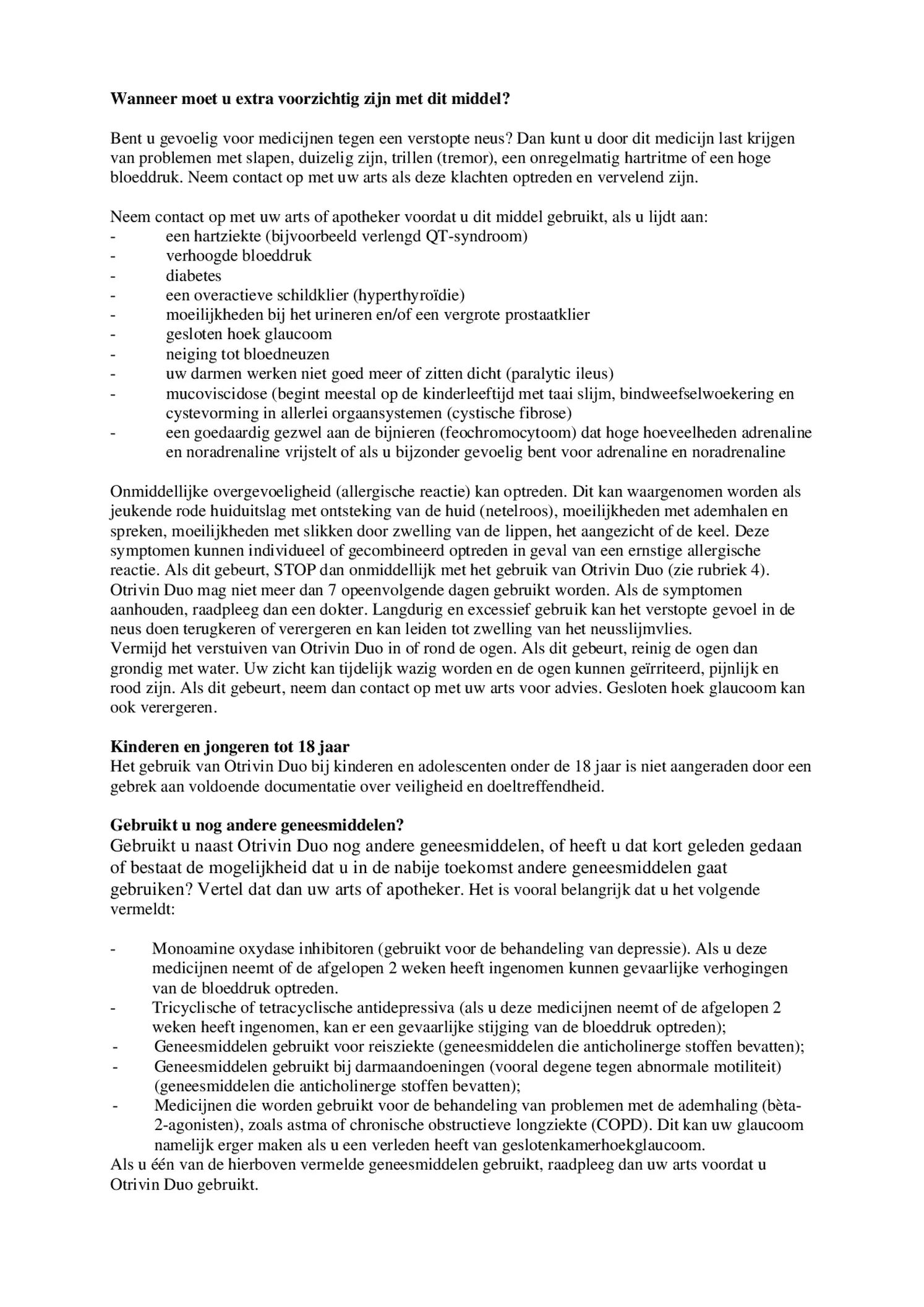 Duo Xylometazoline HCl Ipratropium Br, 0,5/0,6 mg/ml Neusspray bij een verstopte neus en loopneus afbeelding van document #3, bijsluiter