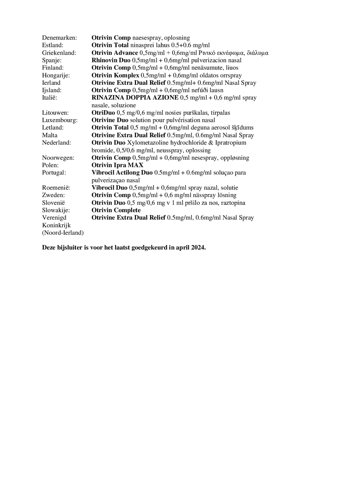 Duo Xylometazoline HCl Ipratropium Br, 0,5/0,6 mg/ml Neusspray bij een verstopte neus en loopneus afbeelding van document #8, bijsluiter
