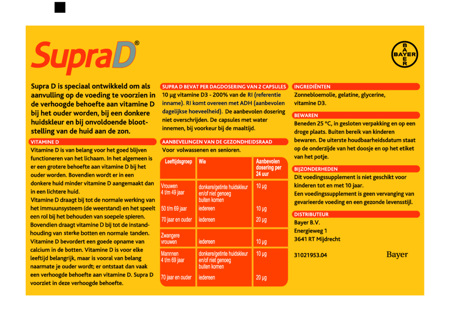 SupraD Parelcapsules afbeelding van document #1, gebruiksaanwijzing
