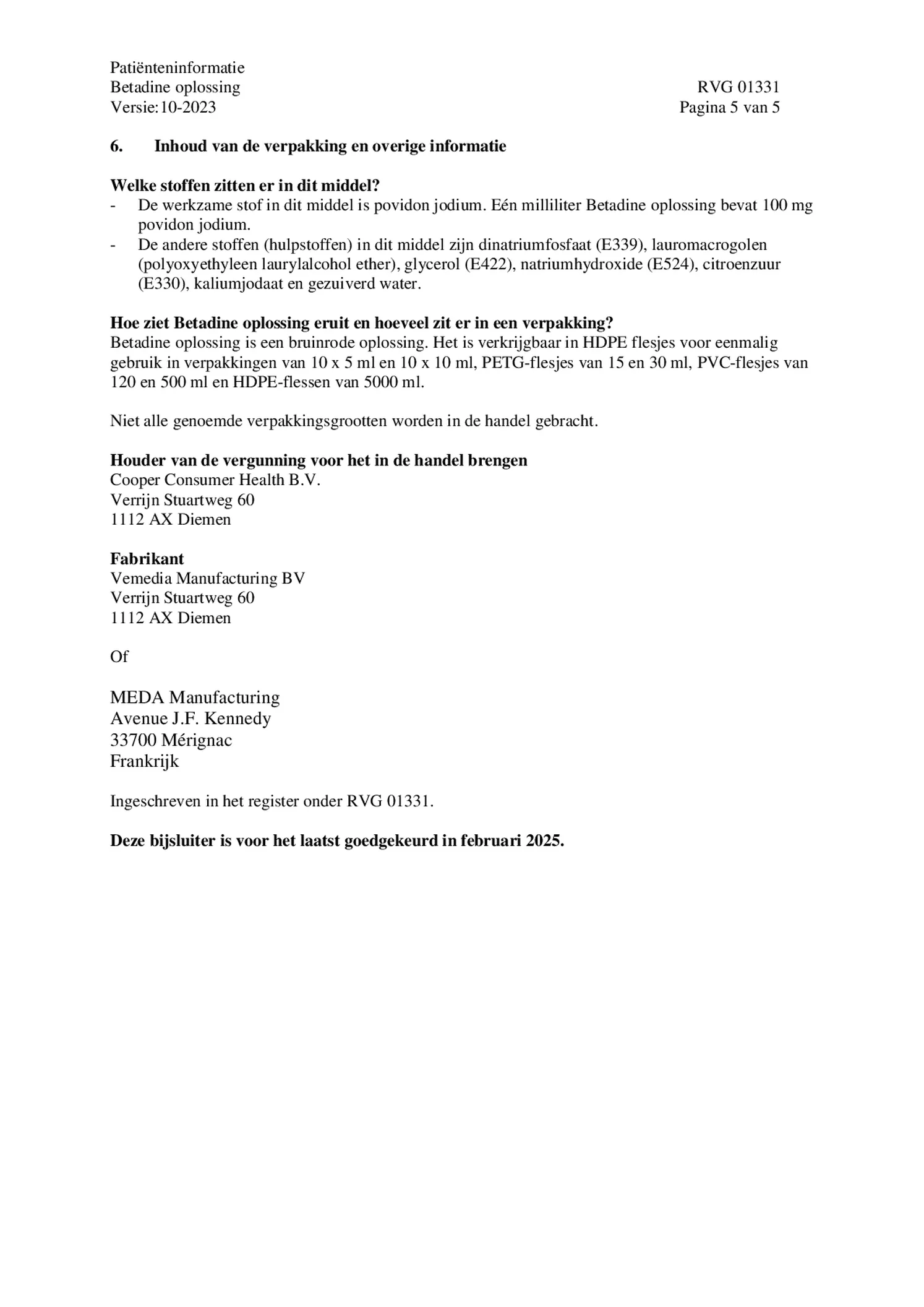 Jodium Oplossing afbeelding van document #5, bijsluiter