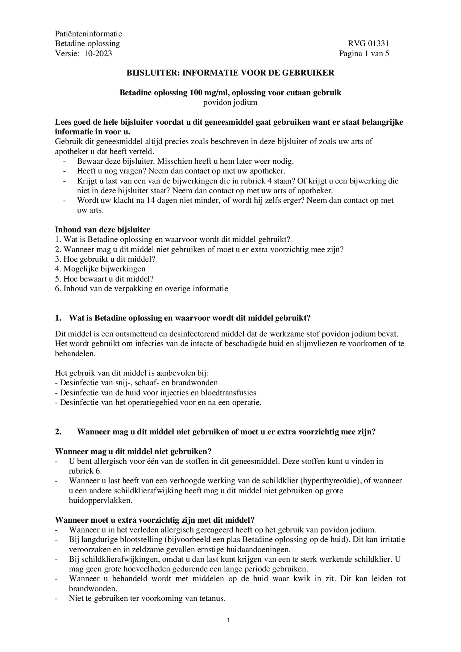 Jodium Oplossing afbeelding van document #1, bijsluiter