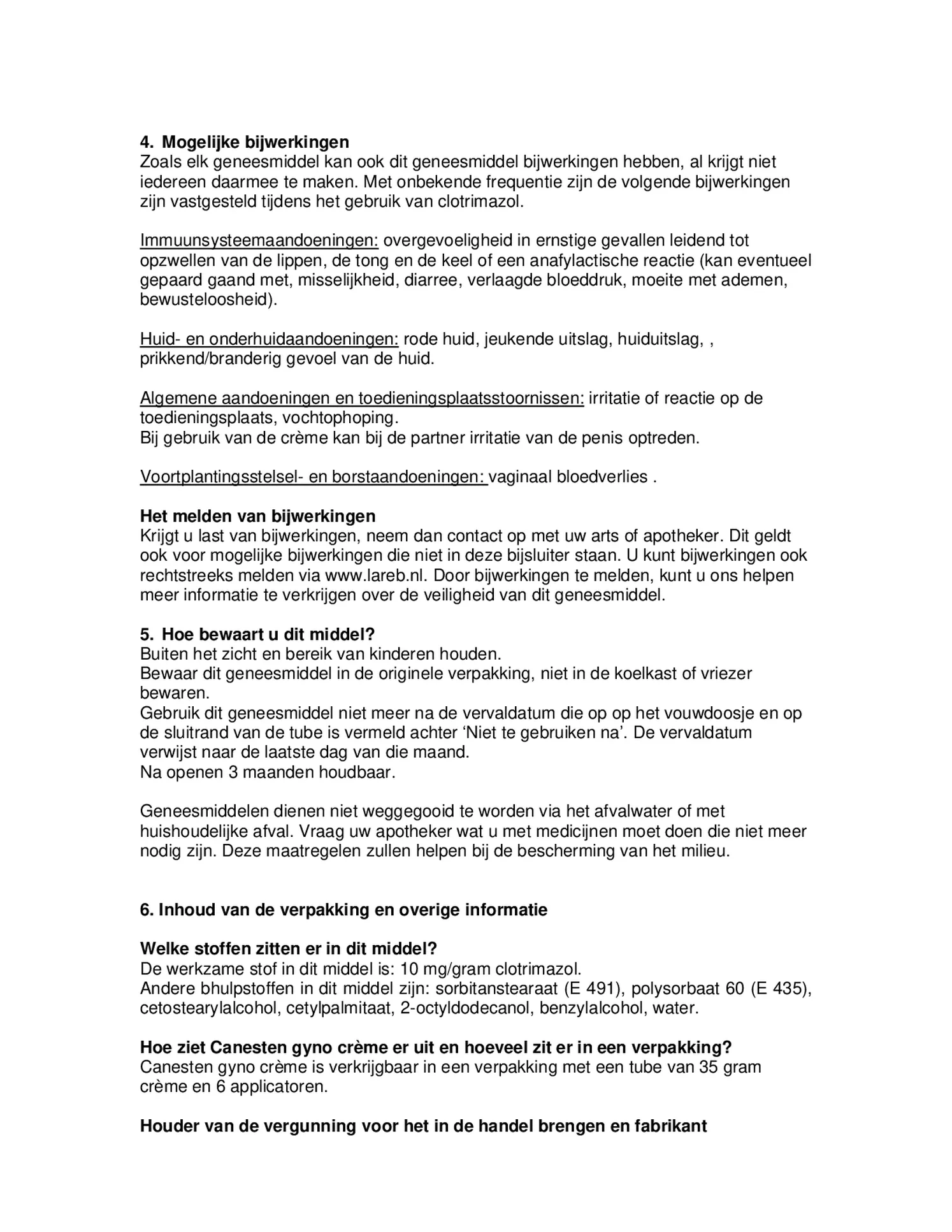 Gyno Crème afbeelding van document #5, bijsluiter