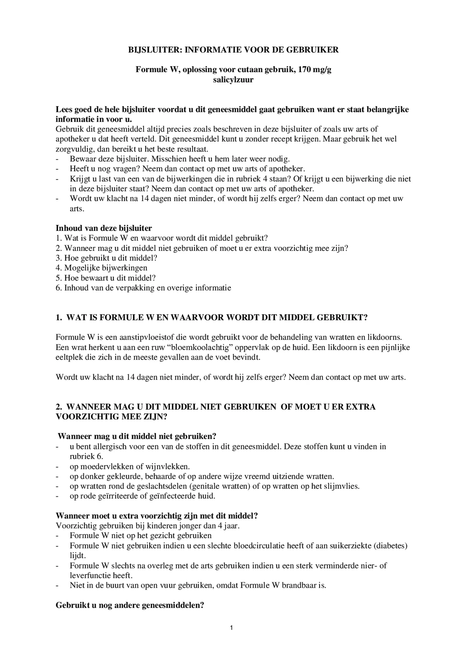 Wrattentinctuur Flacon afbeelding van document #1, bijsluiter