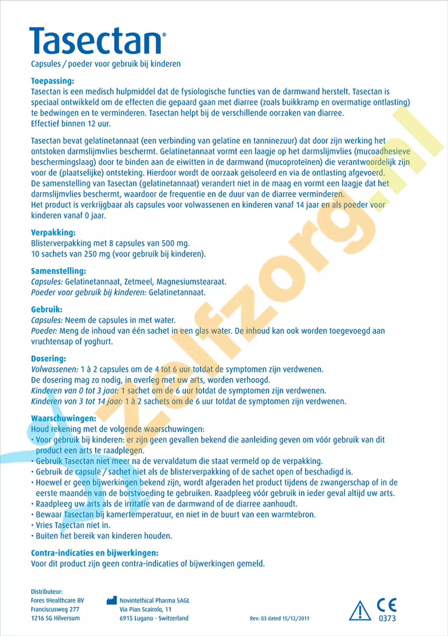Sachets afbeelding van document #1, gebruiksaanwijzing