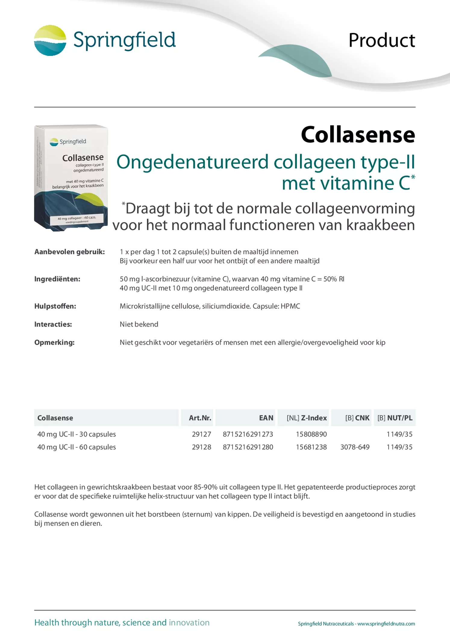 Collasense Type II Capsules afbeelding van document #1, gebruiksaanwijzing