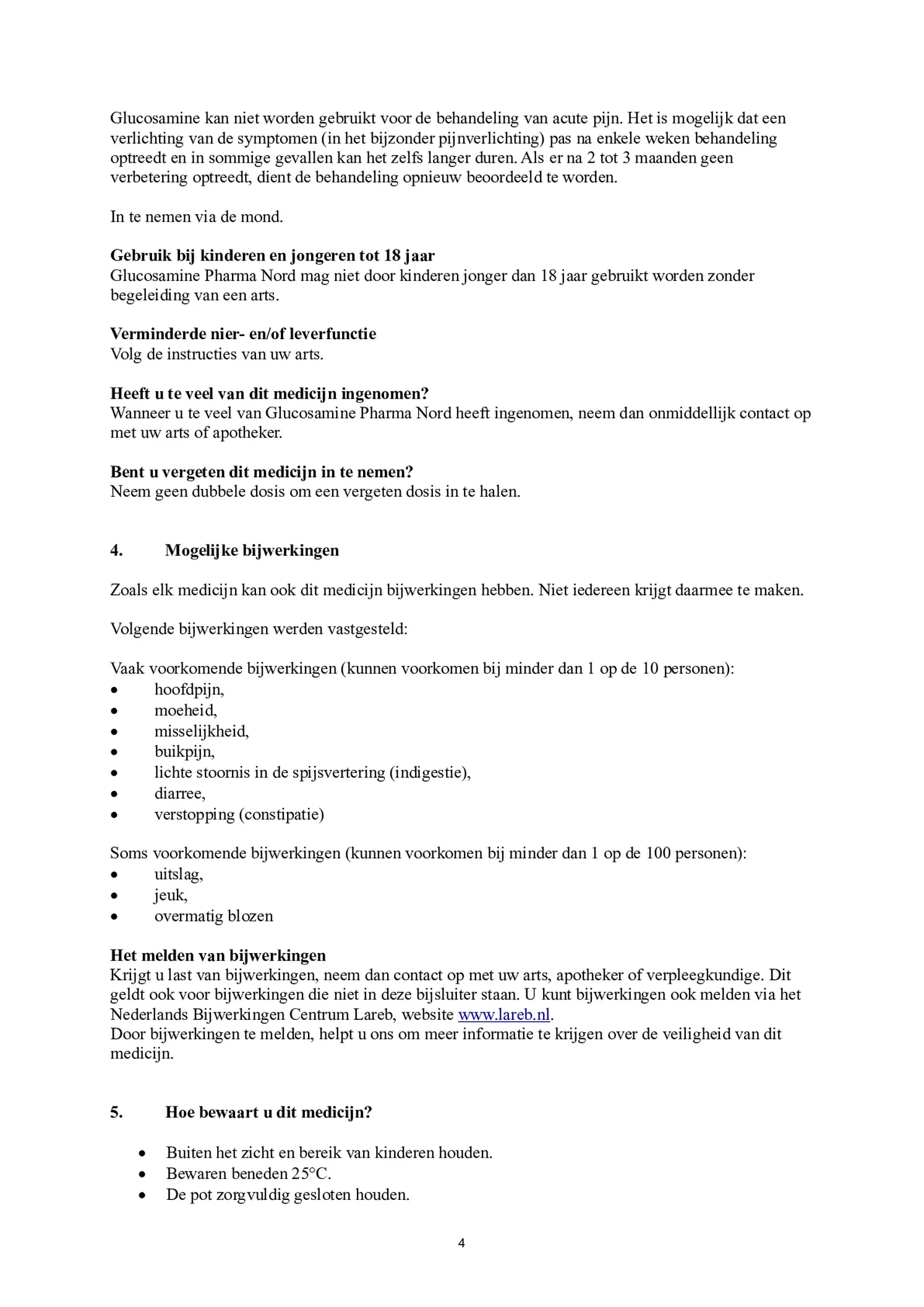 Glucosamine 400mg Capsules afbeelding van document #4, bijsluiter