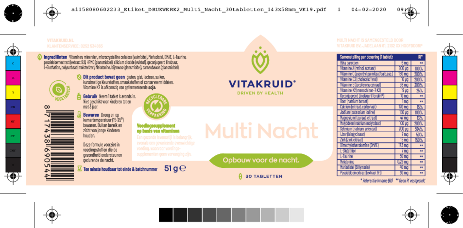 Multi Dag & Nacht 2 x 30 tabletten afbeelding van document #2, etiket
