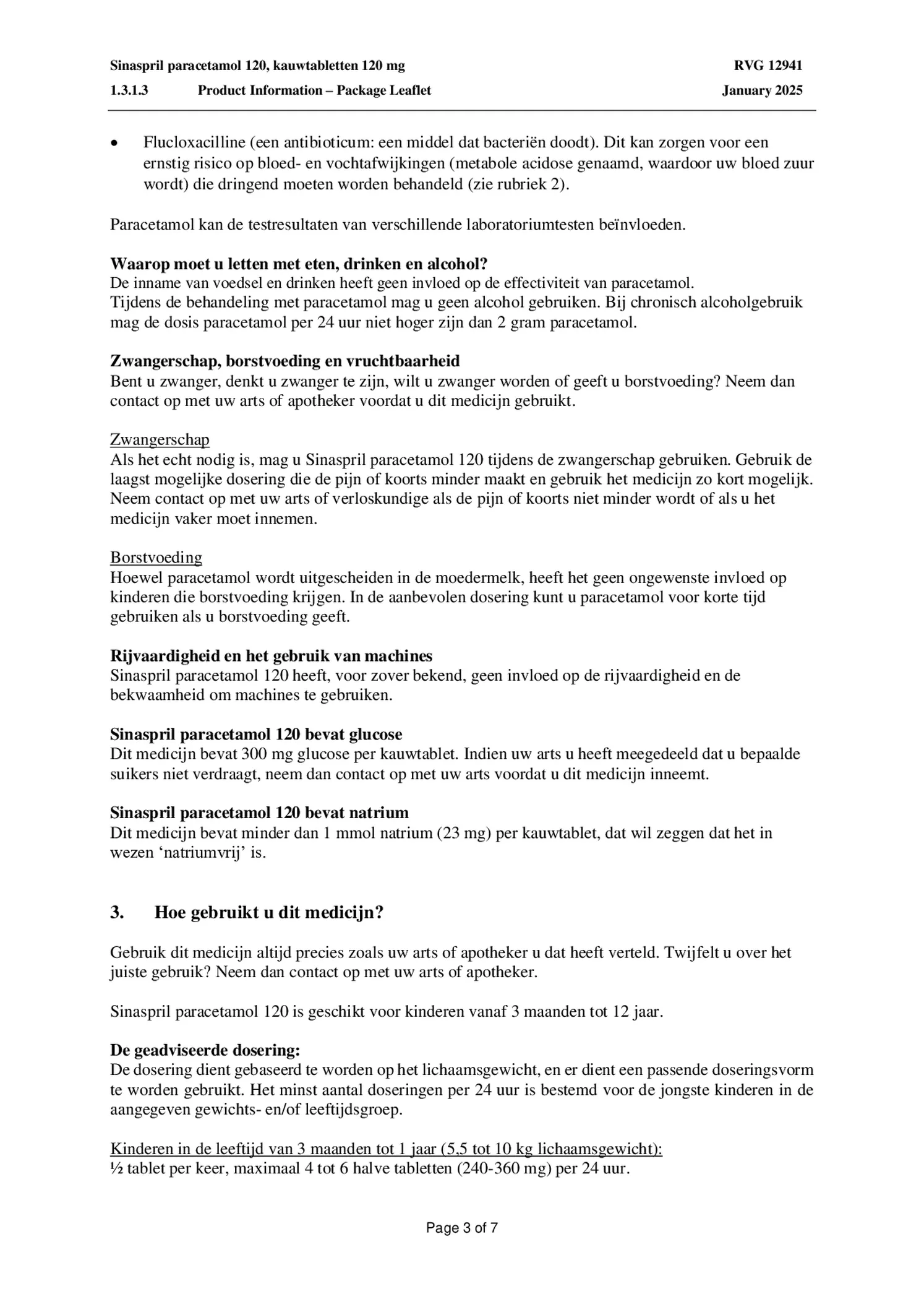 Paracetamol Tabletten 120mg afbeelding van document #3, bijsluiter