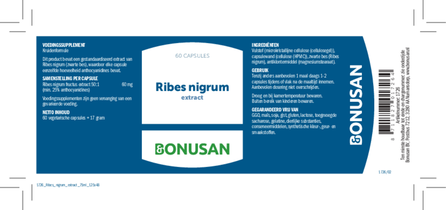 Ribes Nigrum Extract Capsules afbeelding van document #1, etiket