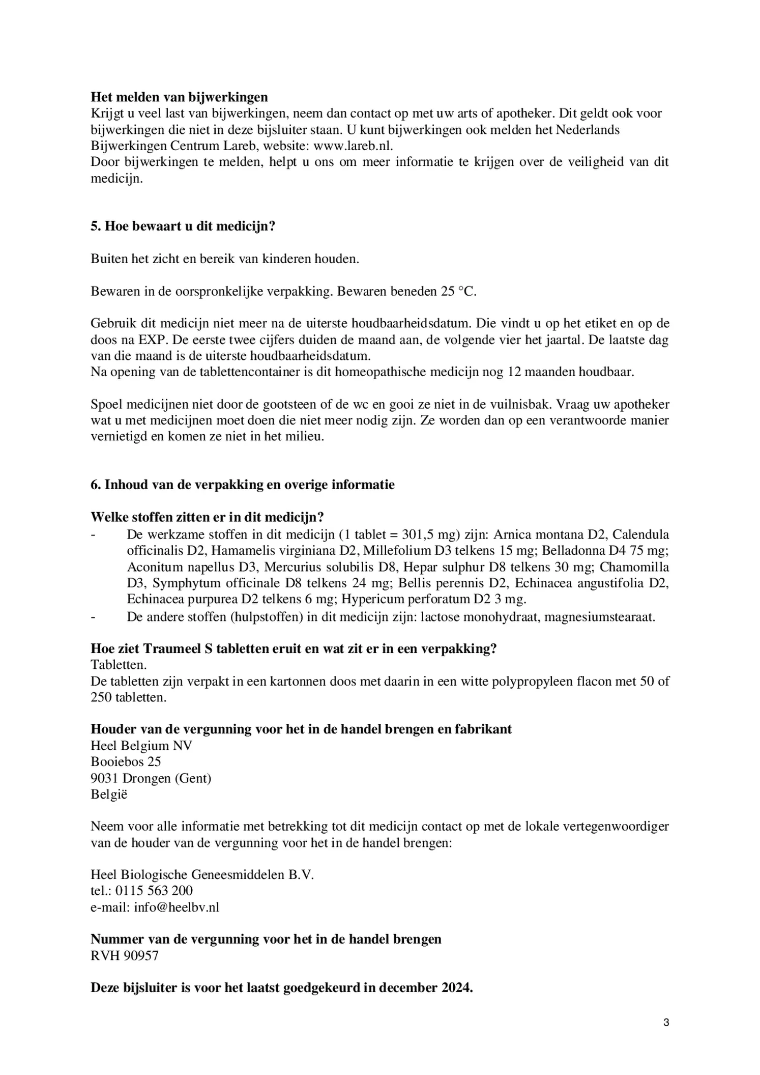 Traumeel S afbeelding van document #3, bijsluiter