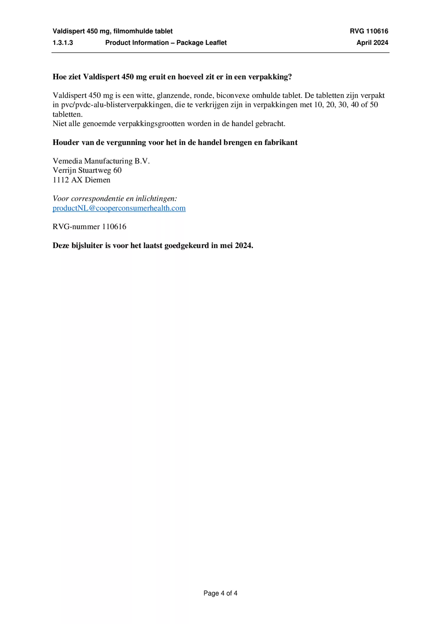 Extra Forte 450 mg Tabletten afbeelding van document #4, bijsluiter