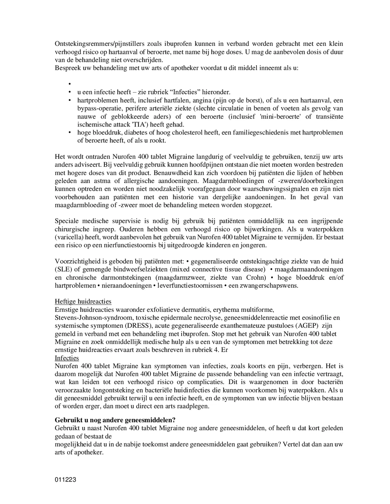 Migraine 400mg Tabletten afbeelding van document #2, bijsluiter