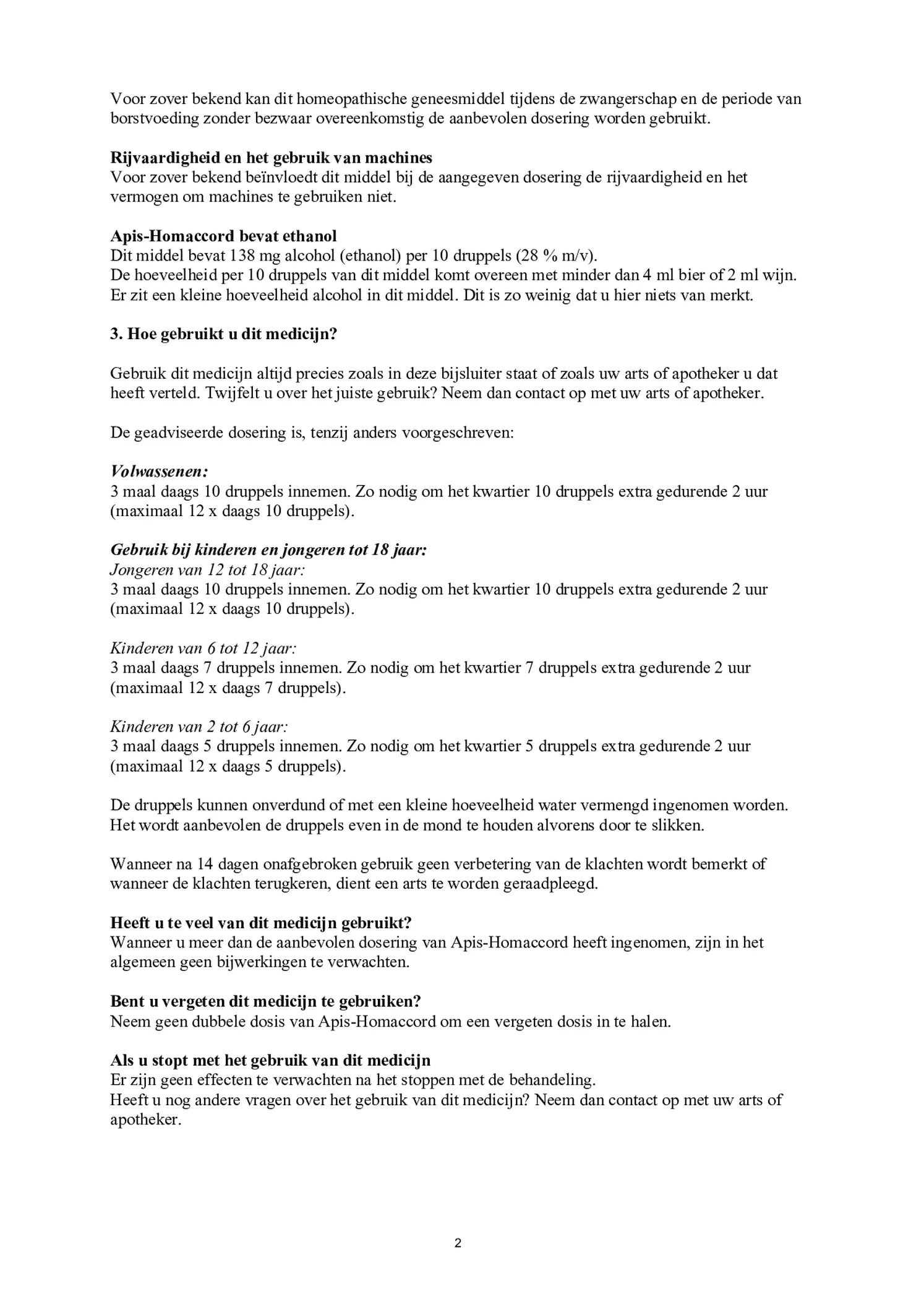 Apis Homaccord afbeelding van document #2, bijsluiter