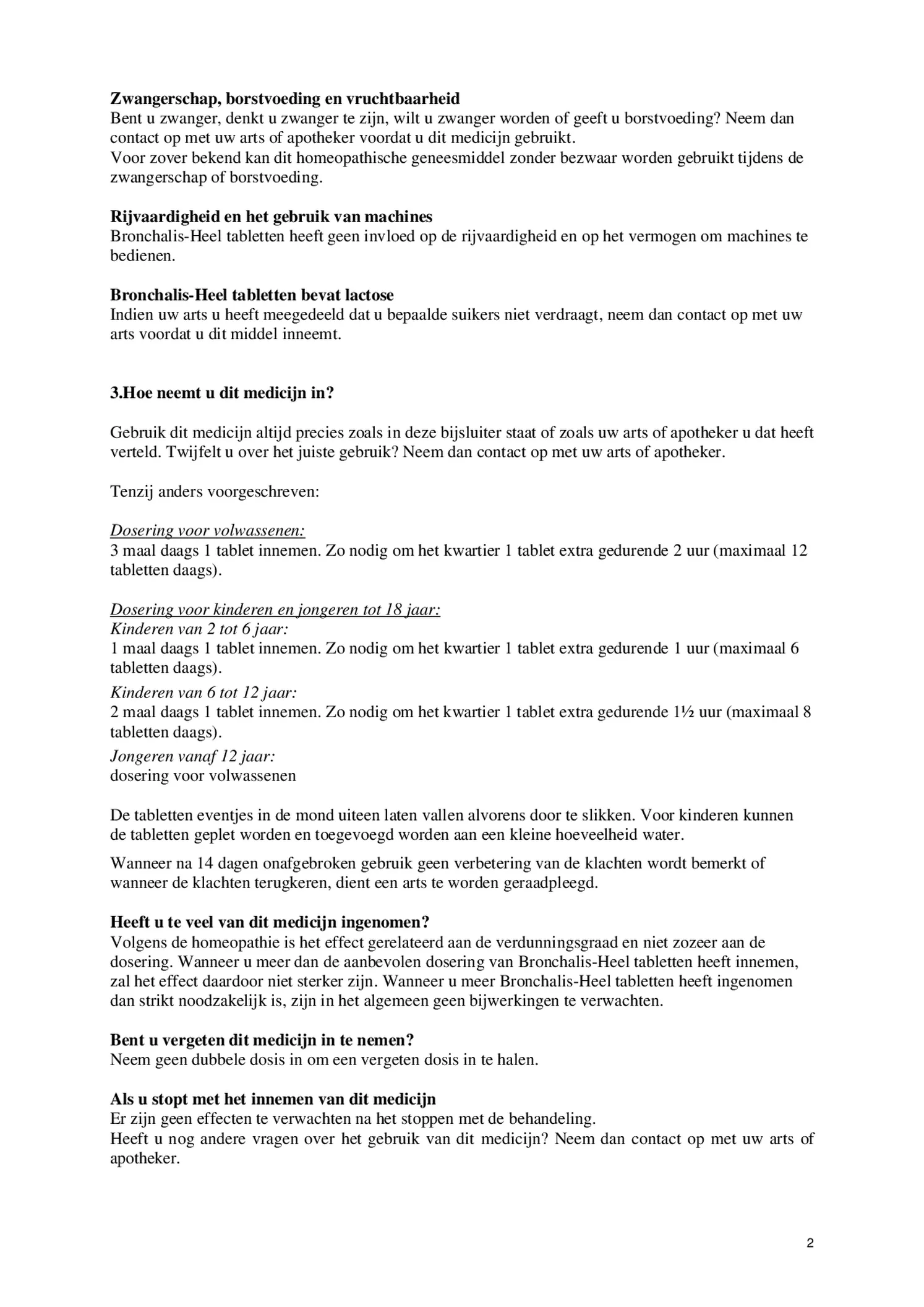 Bronchalis Tabletten afbeelding van document #2, bijsluiter