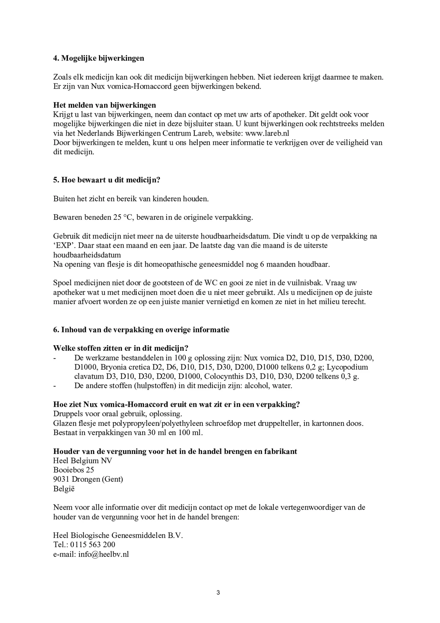 Nux Vomica Homaccord afbeelding van document #3, bijsluiter
