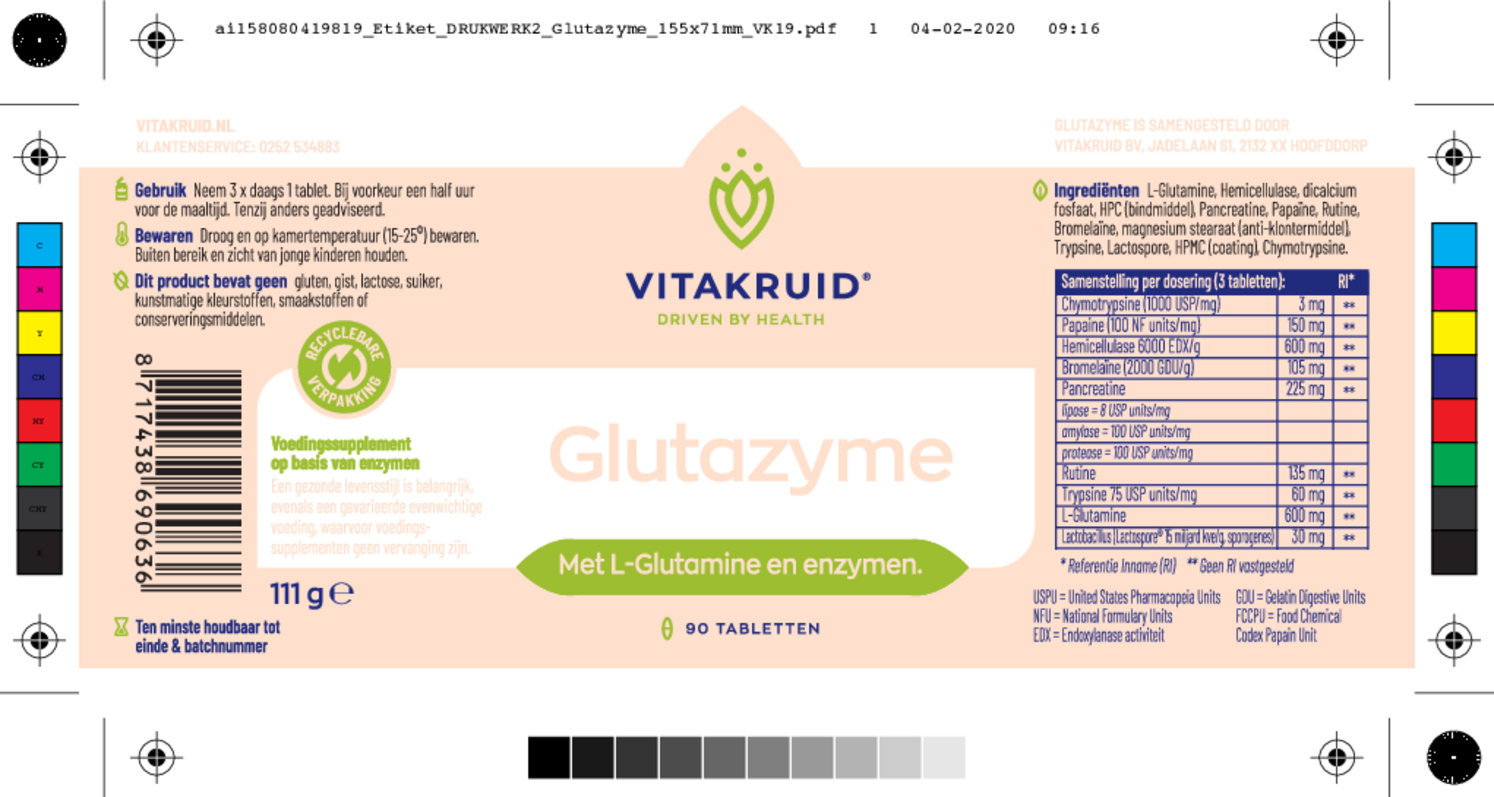 Glutazyme Enzymen Tabletten afbeelding van document #1, etiket