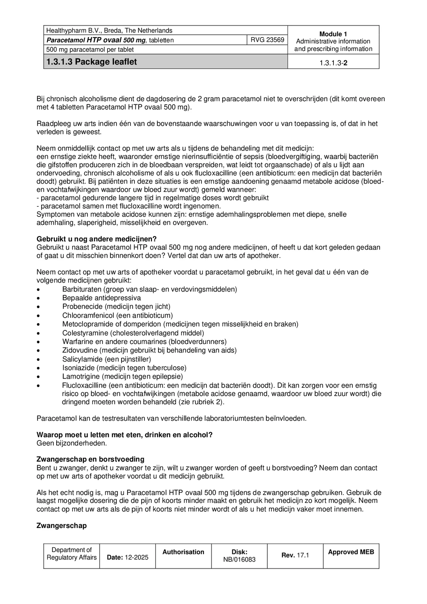 Paracetamol 500mg Caplet afbeelding van document #2, bijsluiter