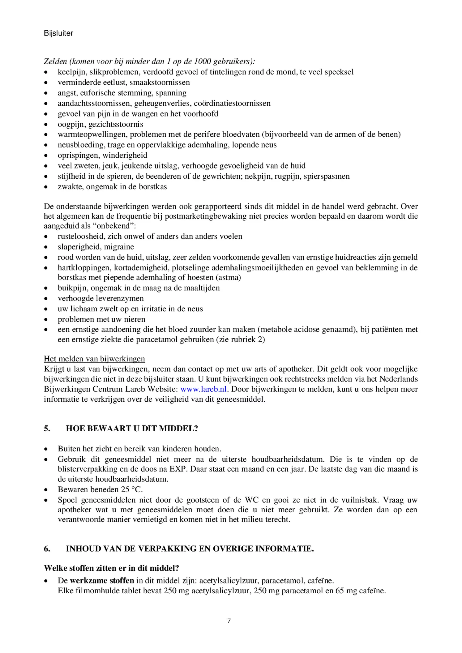 Filmomhulde Tabletten, bij migraine en hoofdpijn afbeelding van document #7, bijsluiter