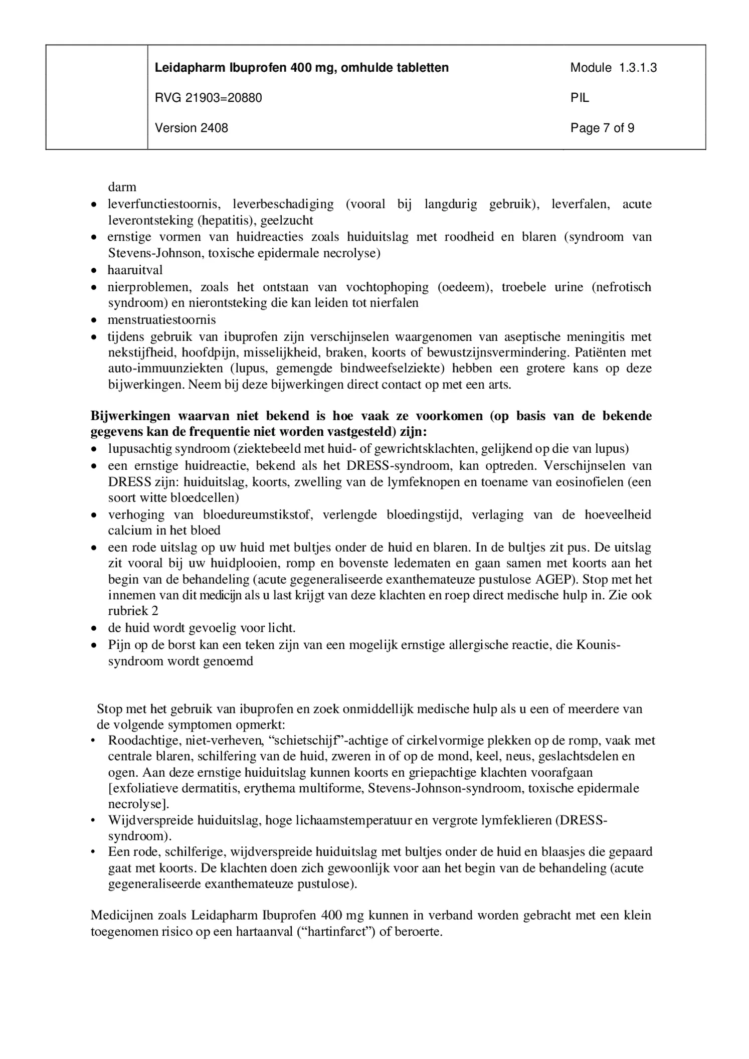 Ibuprofen 400mg Tabletten afbeelding van document #7, bijsluiter