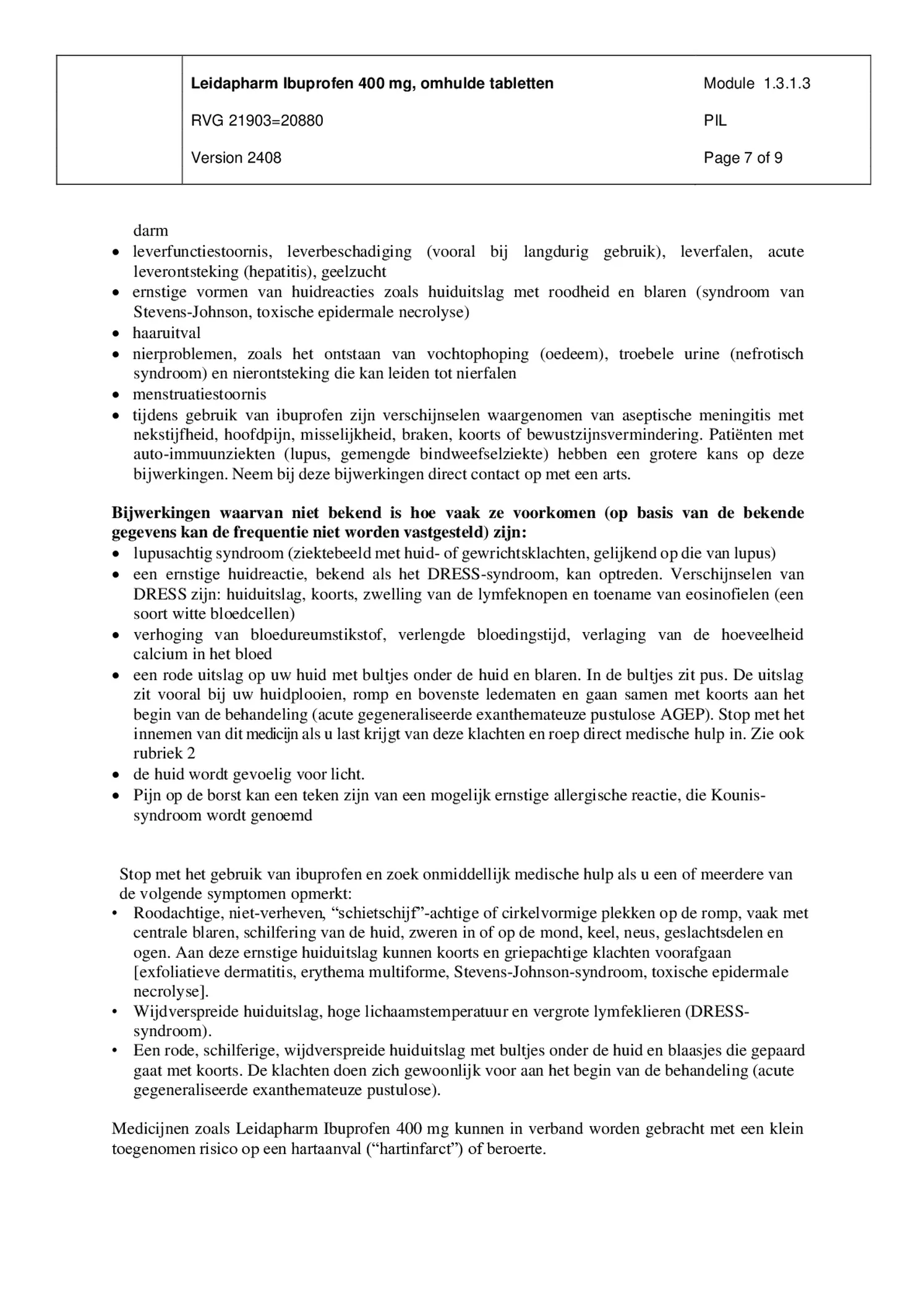 Ibuprofen 400mg Tabletten afbeelding van document #7, bijsluiter