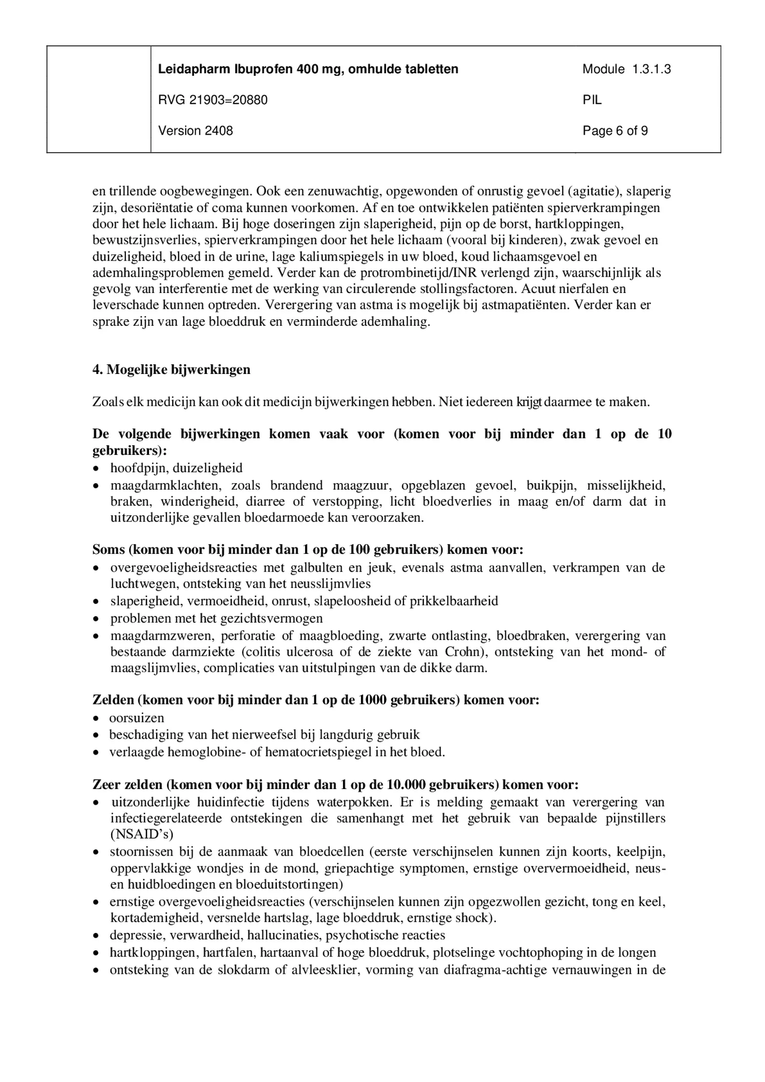 Ibuprofen 400mg Tabletten afbeelding van document #6, bijsluiter