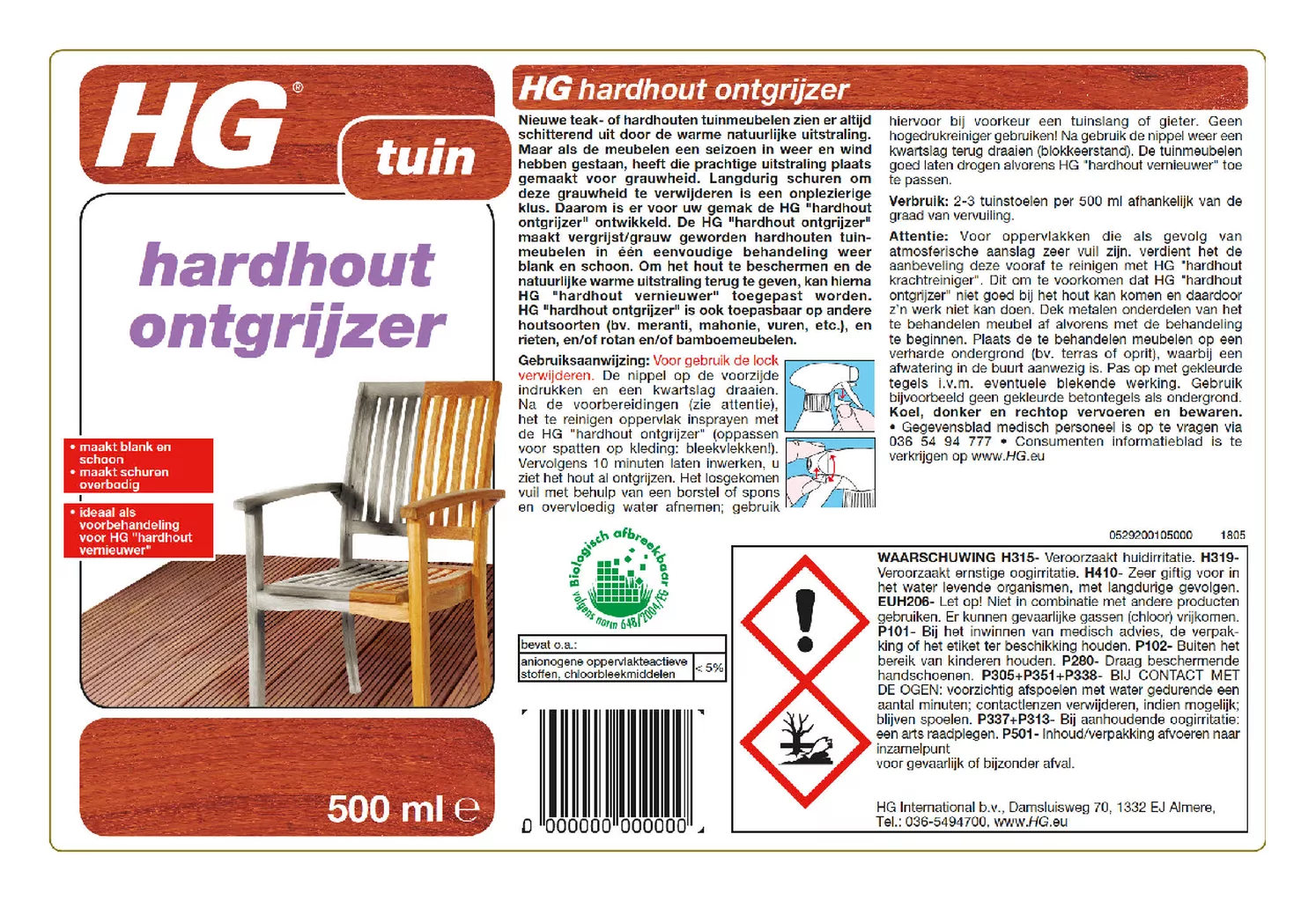 Hardhout Ontgrijzer afbeelding van document #1, etiket