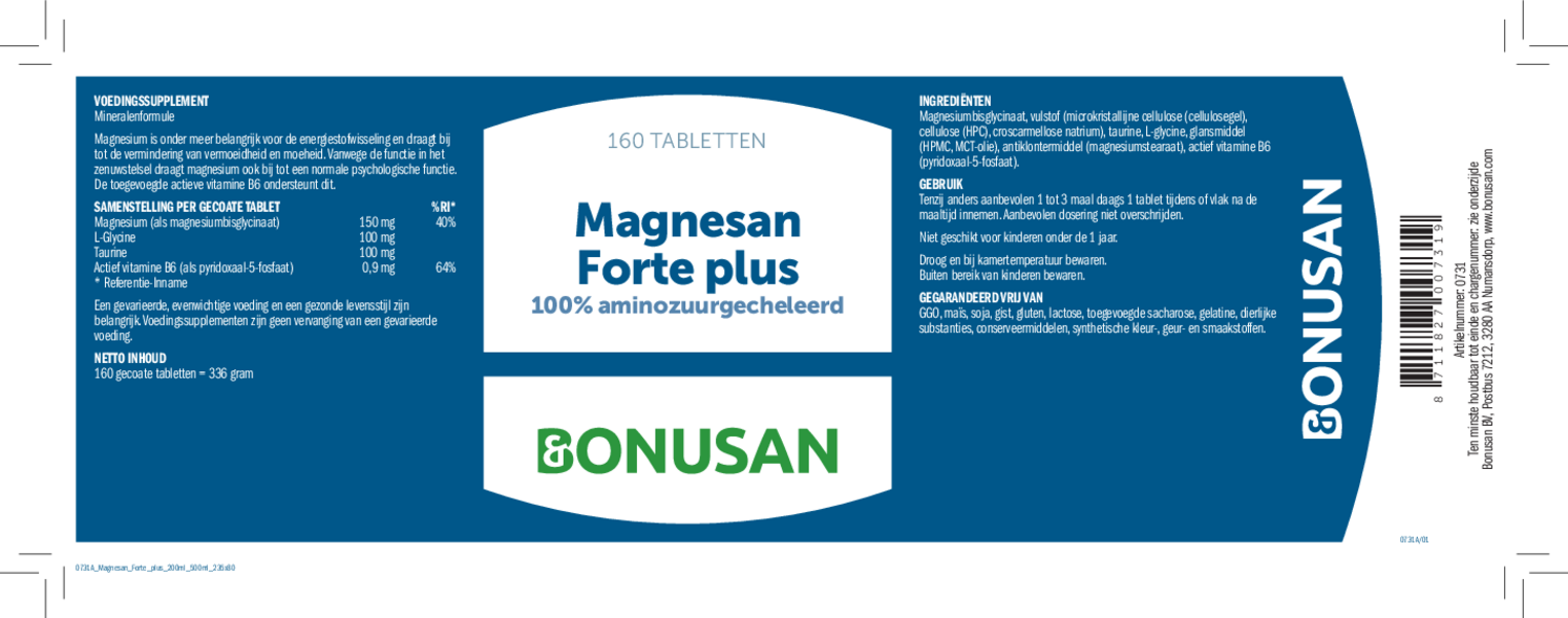 Magnesan Forte Plus Tabletten afbeelding van document #1, etiket