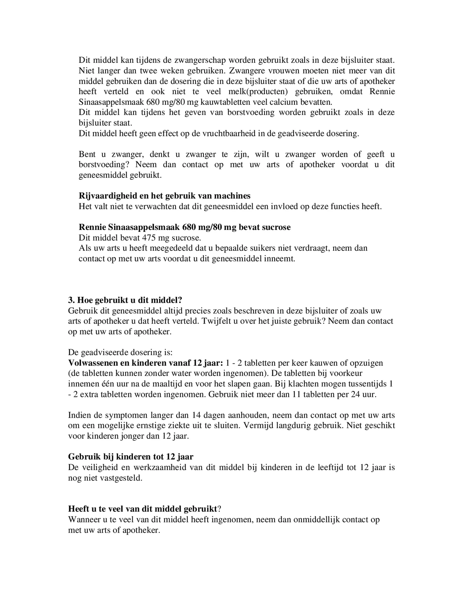 Sinaasappel kauwtabletten bij brandend maagzuur afbeelding van document #3, bijsluiter