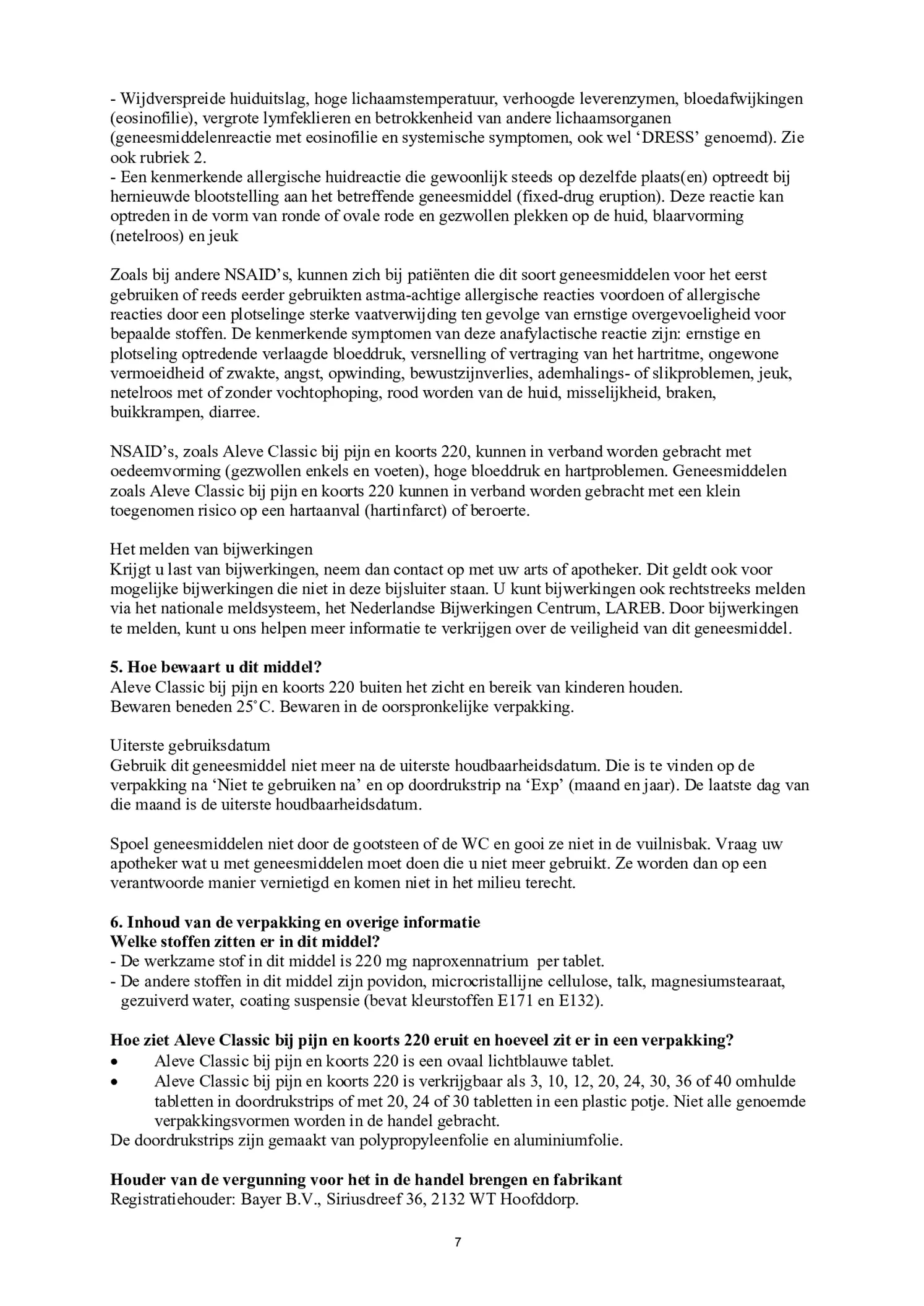 Classic 220mg Tabletten afbeelding van document #7, bijsluiter